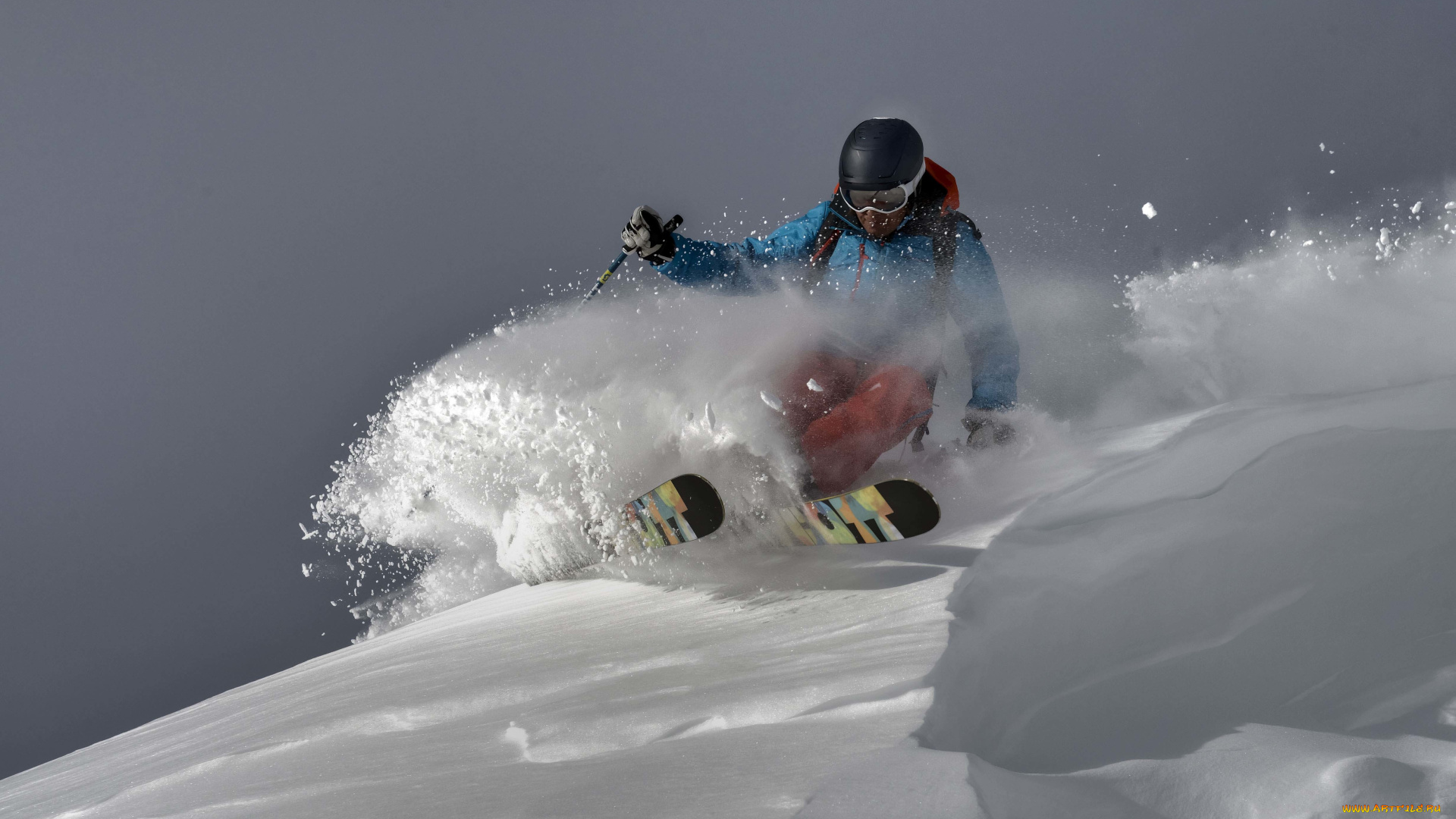 спорт, лыжный, спорт, очки, шлем, лыжи, снег, зима, гора, лыжник, небо, сумки