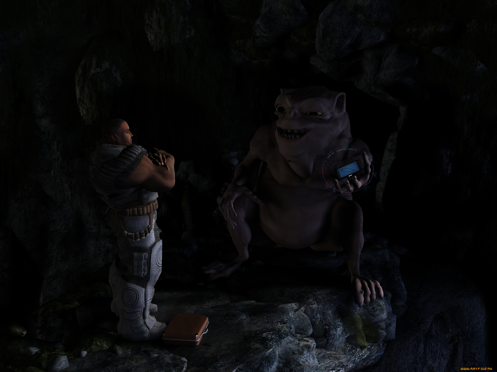 3д, графика, фантазия, , fantasy, существо, фон, мужчина, взгляд