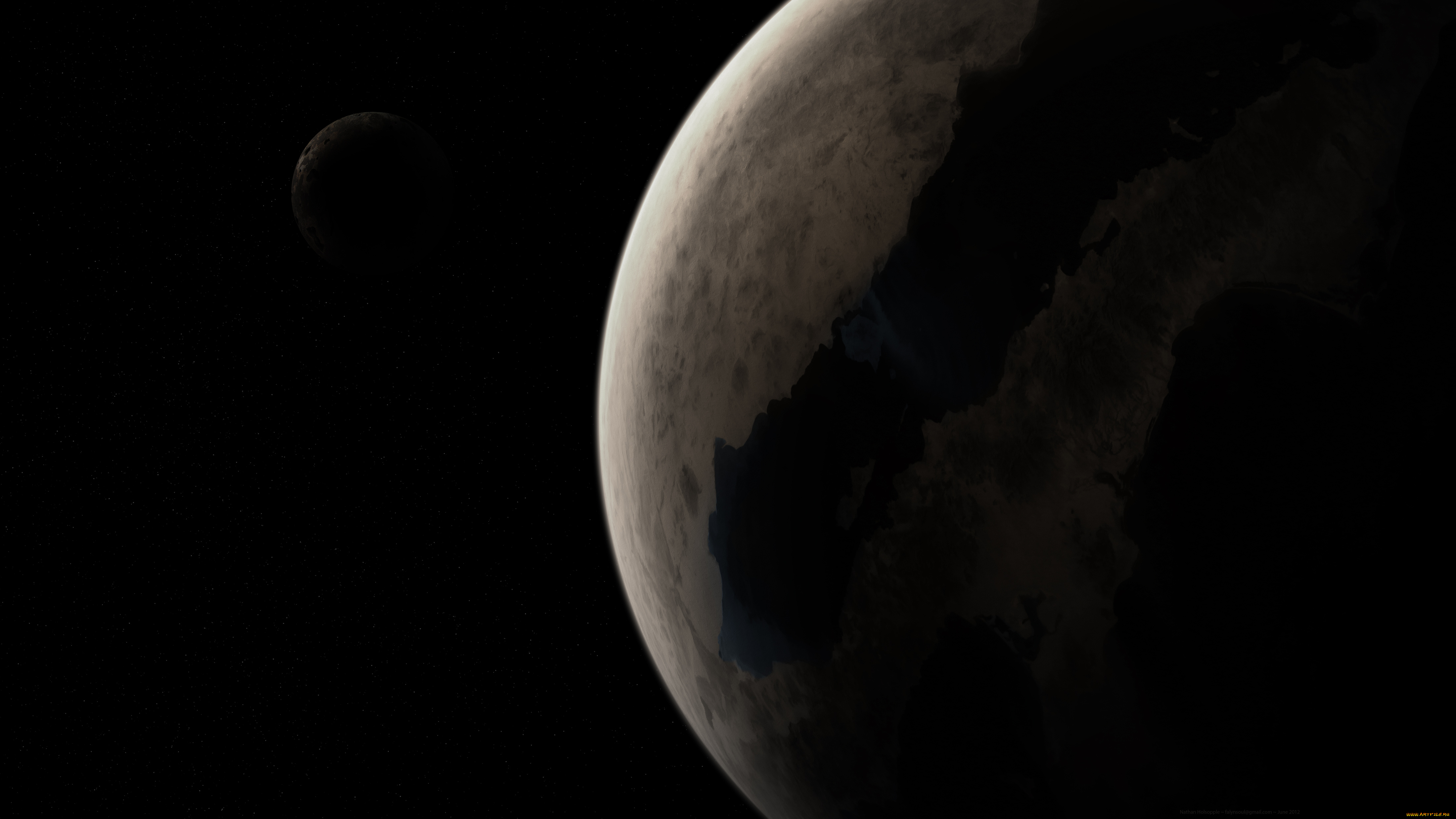 космос, арт, вселенная, планета