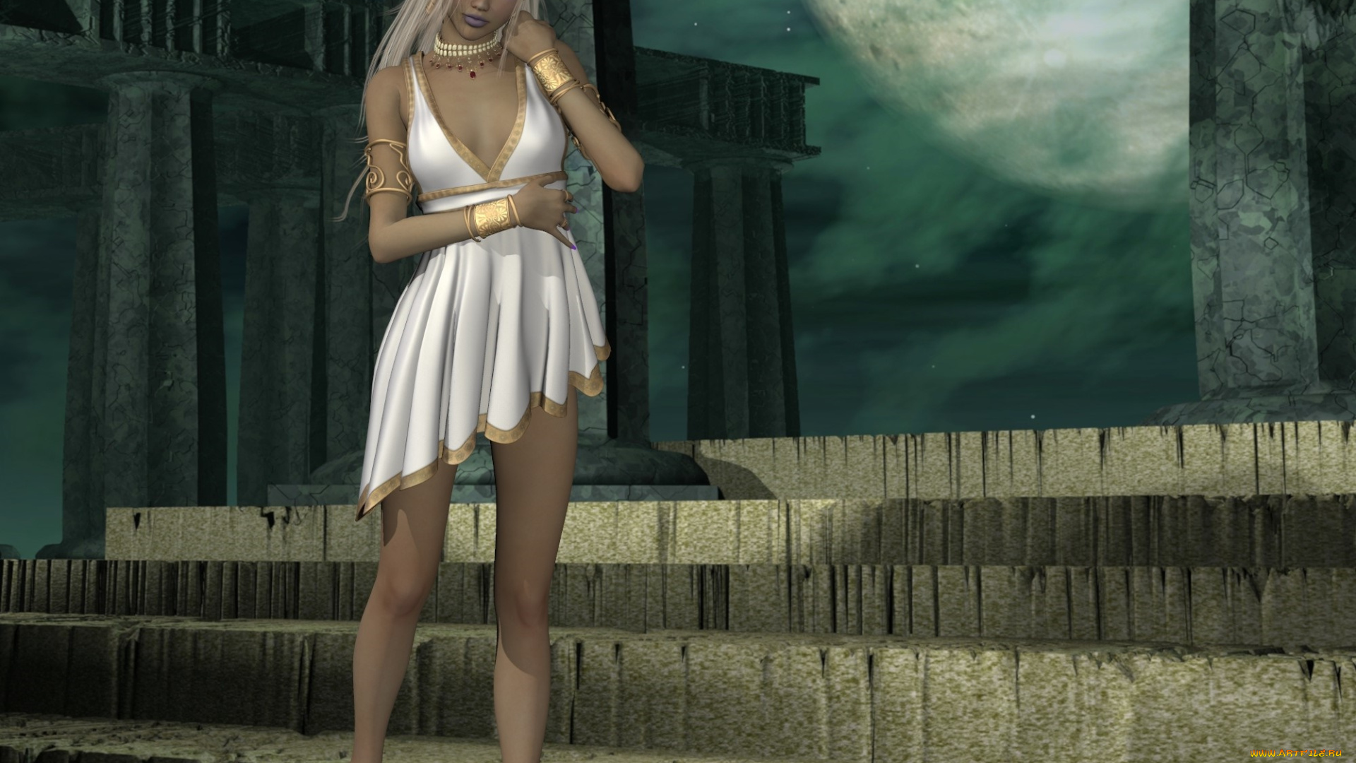 3д, графика, эльфы, , elves, эльфийка, взгляд, фон