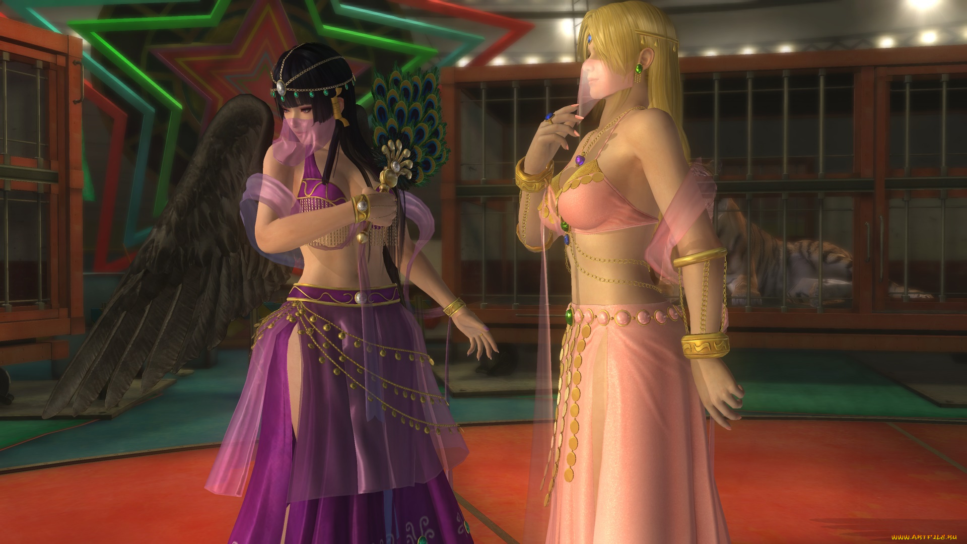 3д, графика, фантазия, , fantasy, девушки, взгляд, фон, поза