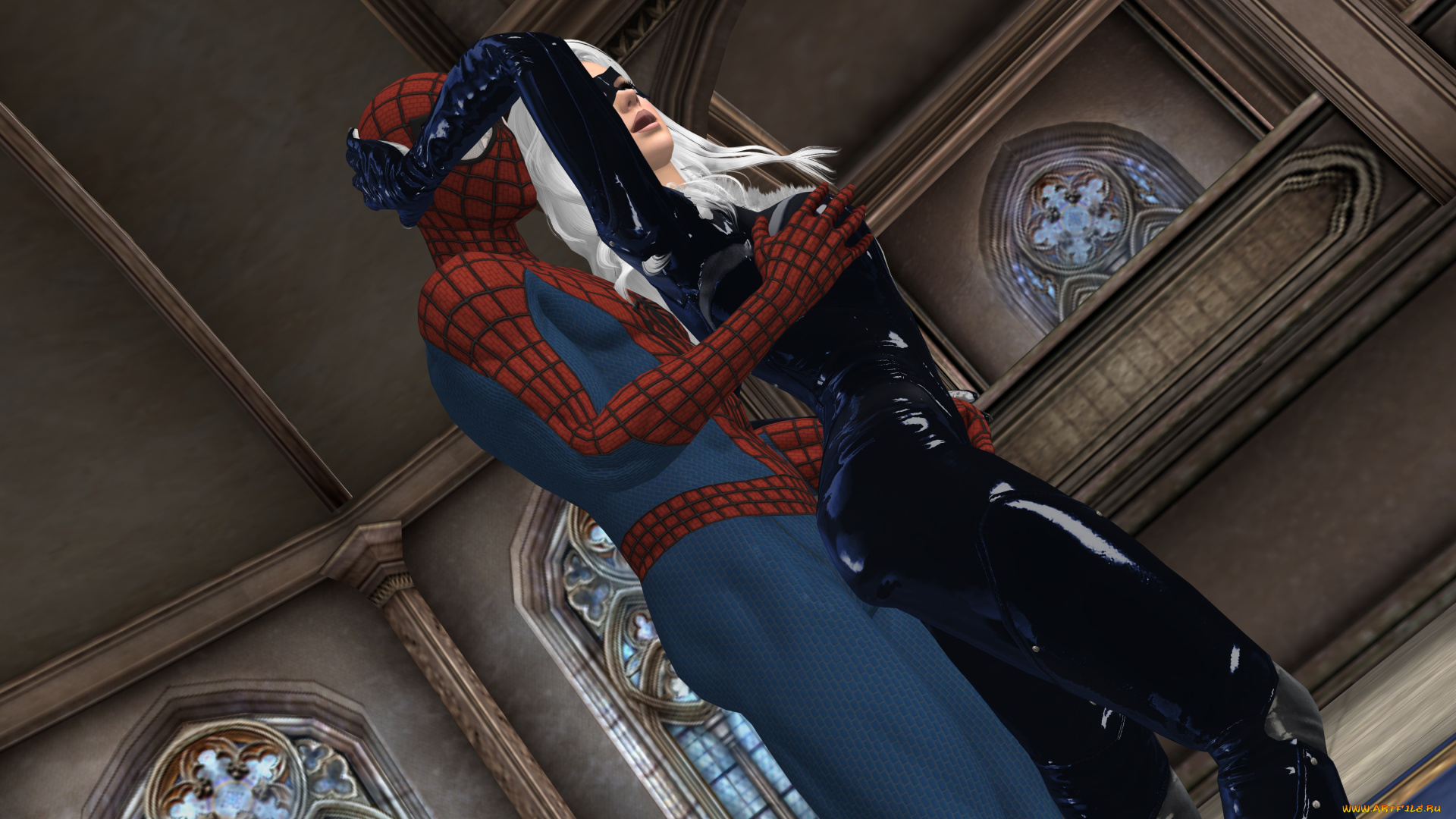 3д, графика, фантазия, , fantasy, взгляд, маска, фон, девушка, человек, паук