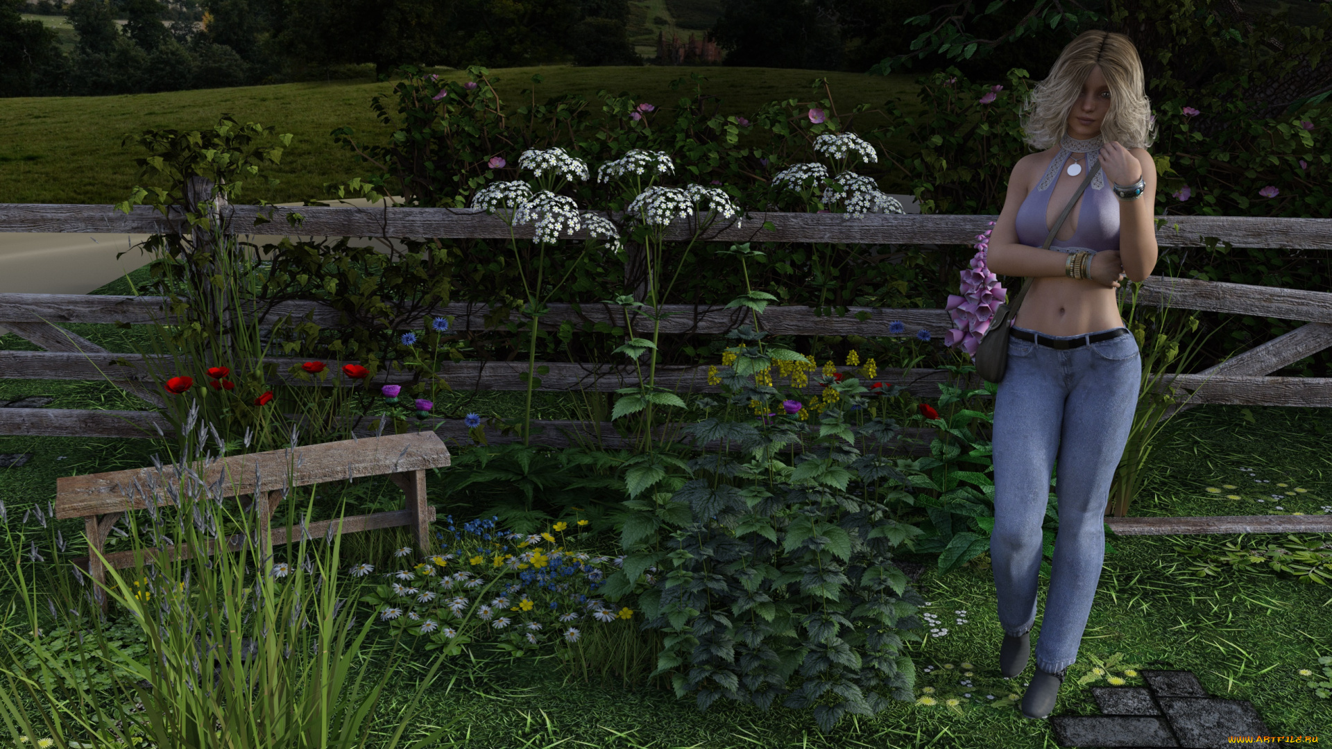 3д, графика, люди, , people, девушка, взгляд, фон