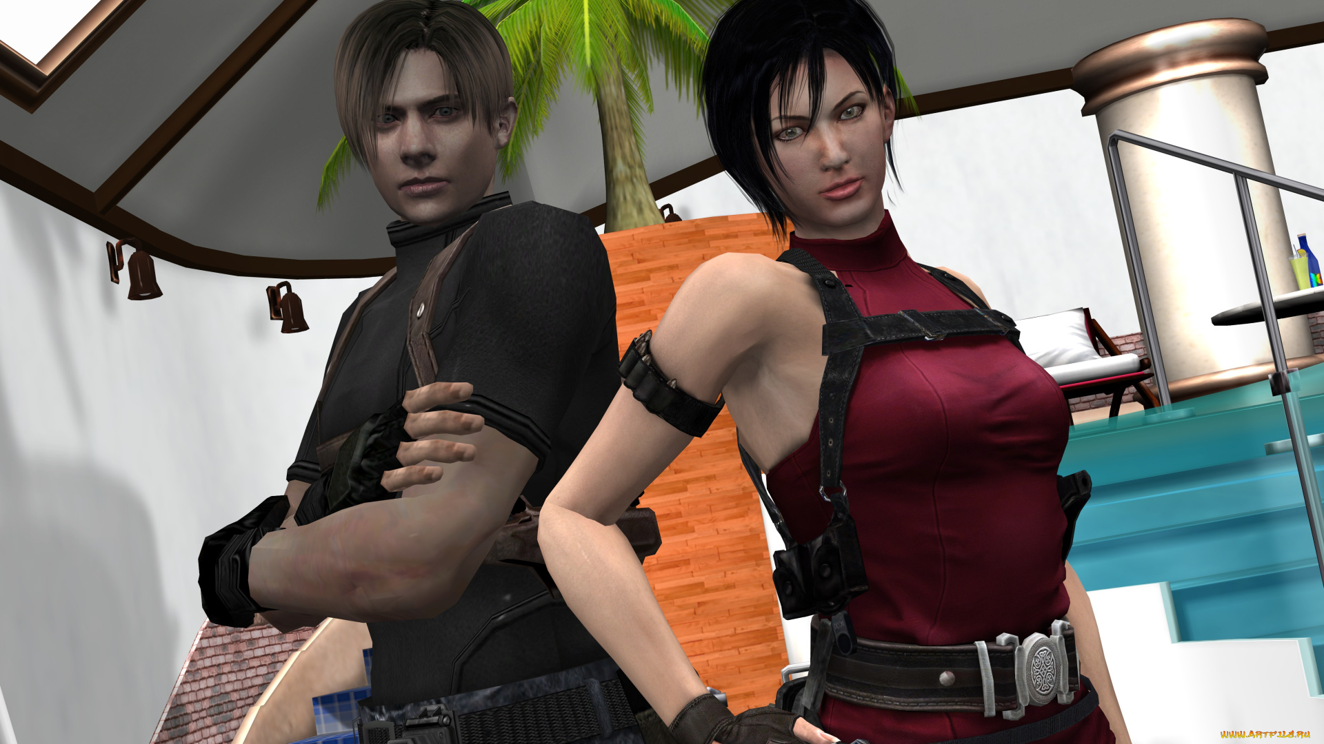 3д, графика, люди, , people, фон, взгляд, девушки