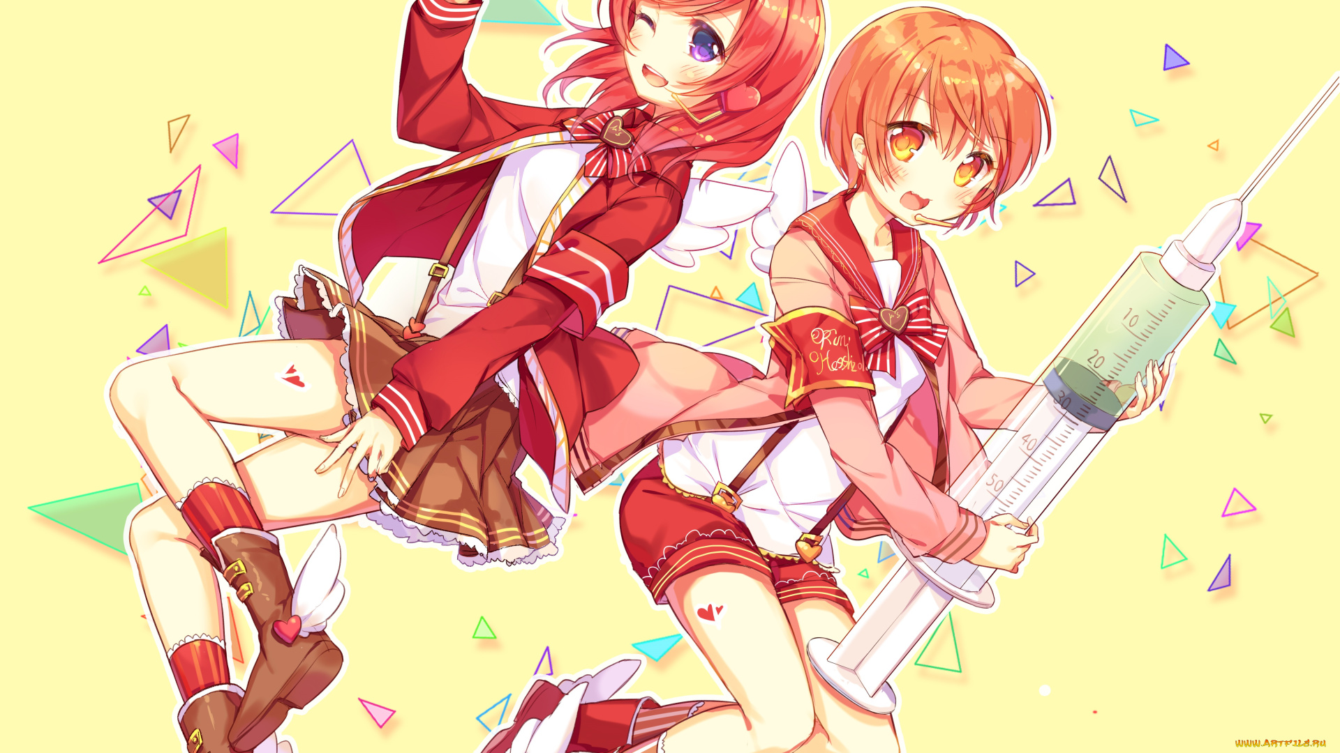 аниме, love, live, , school, idol, project, hoshizora, rin, nishikino, maki