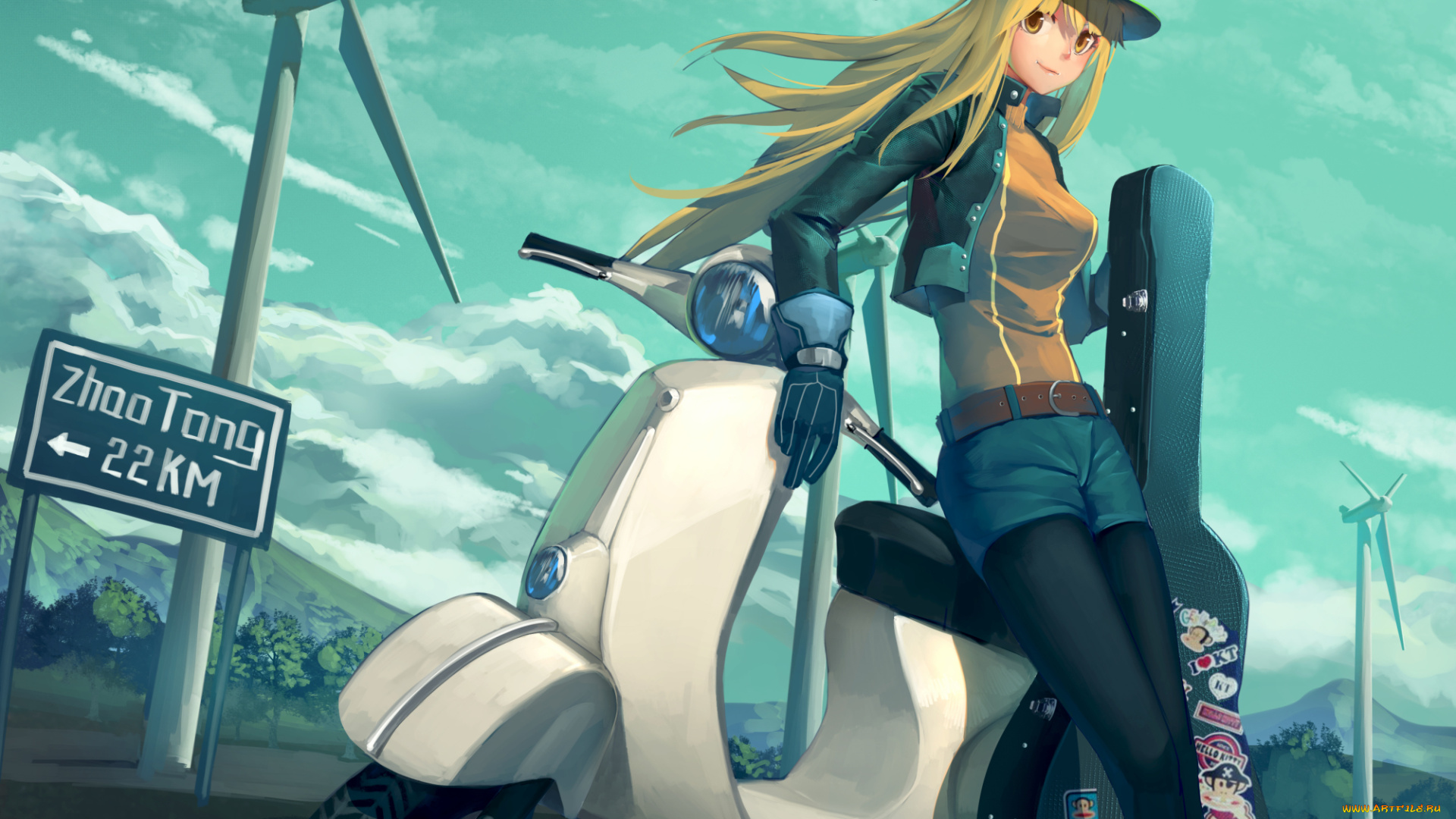 аниме, оружие, , техника, , технологии, девушка, фон, взгляд