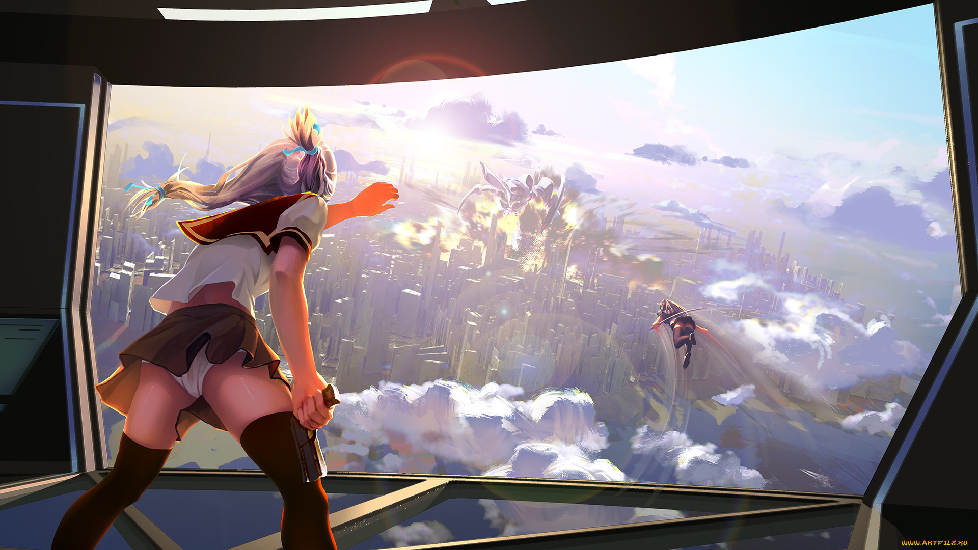 аниме, оружие, , техника, , технологии, девушки