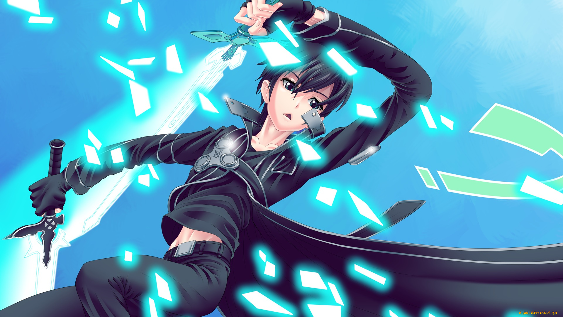 аниме, sword, art, online, фон, парень, взгляд