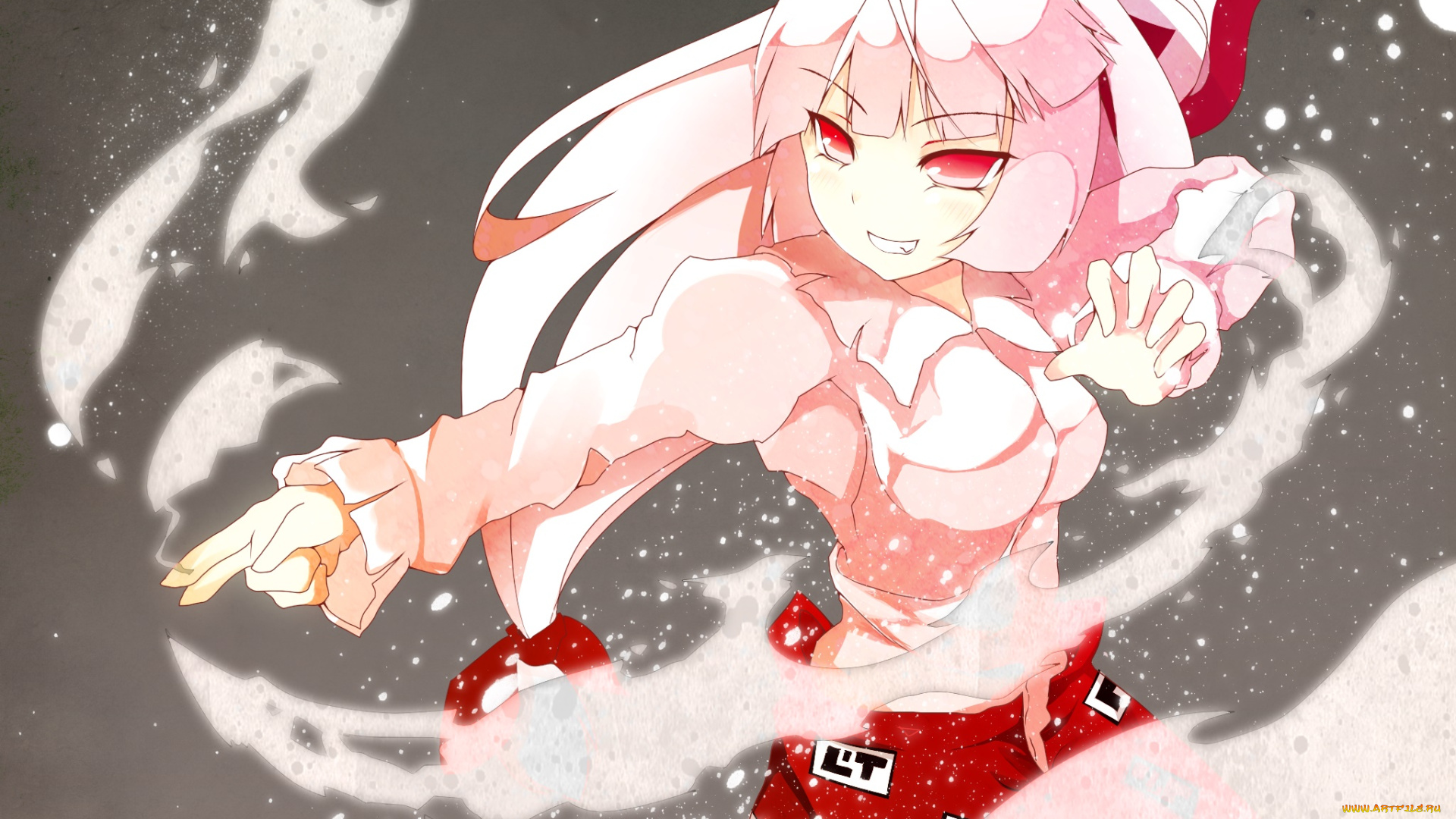 аниме, touhou, девушка, фон, взгляд