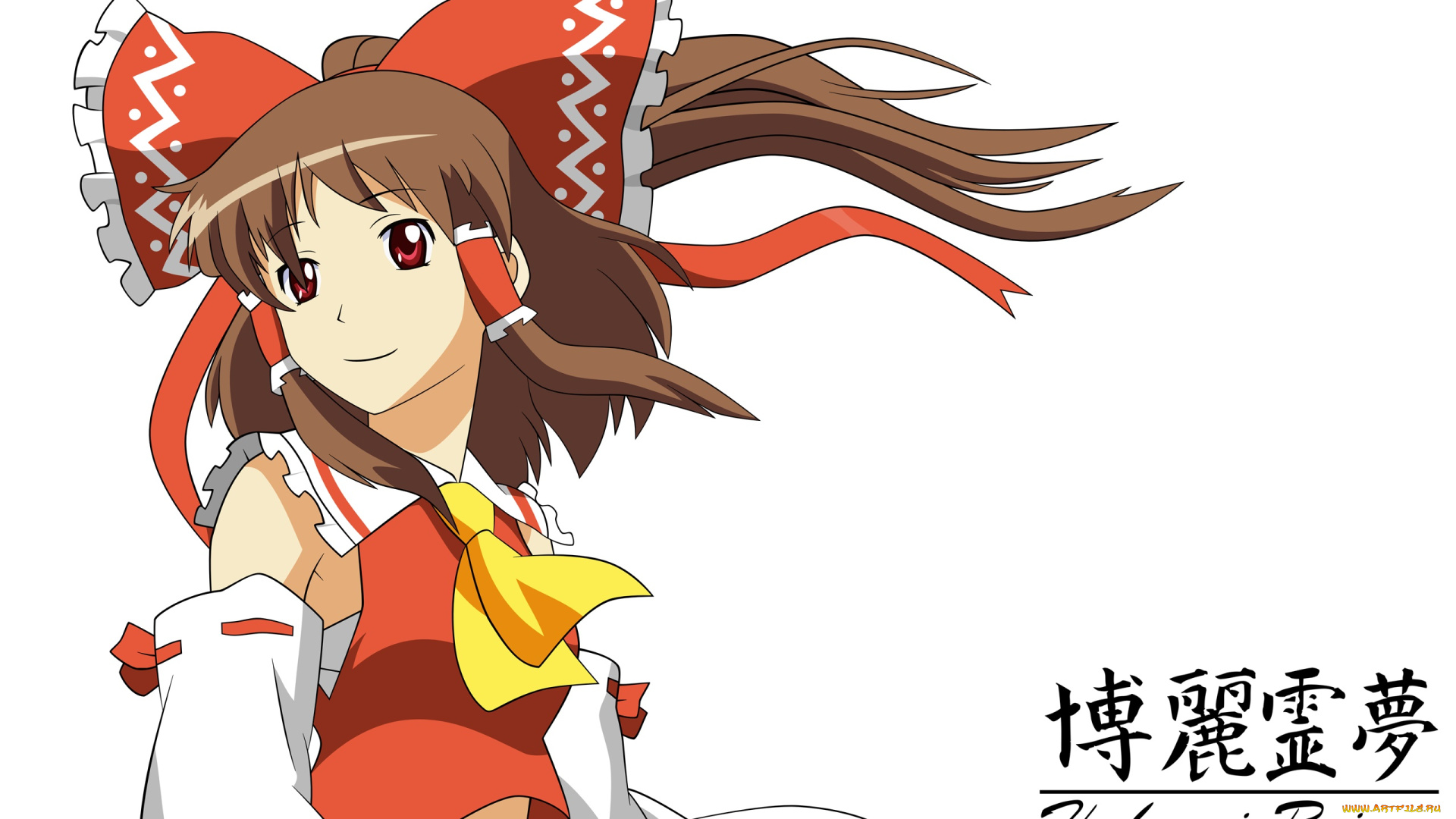 аниме, touhou, взгляд, фон, девушка