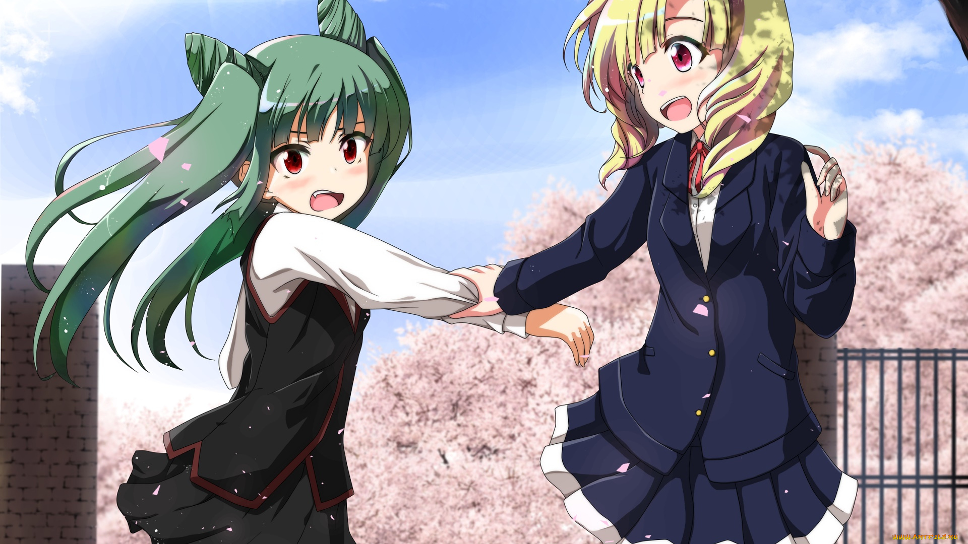 аниме, unknown, , другое, взгляд, девушки, фон