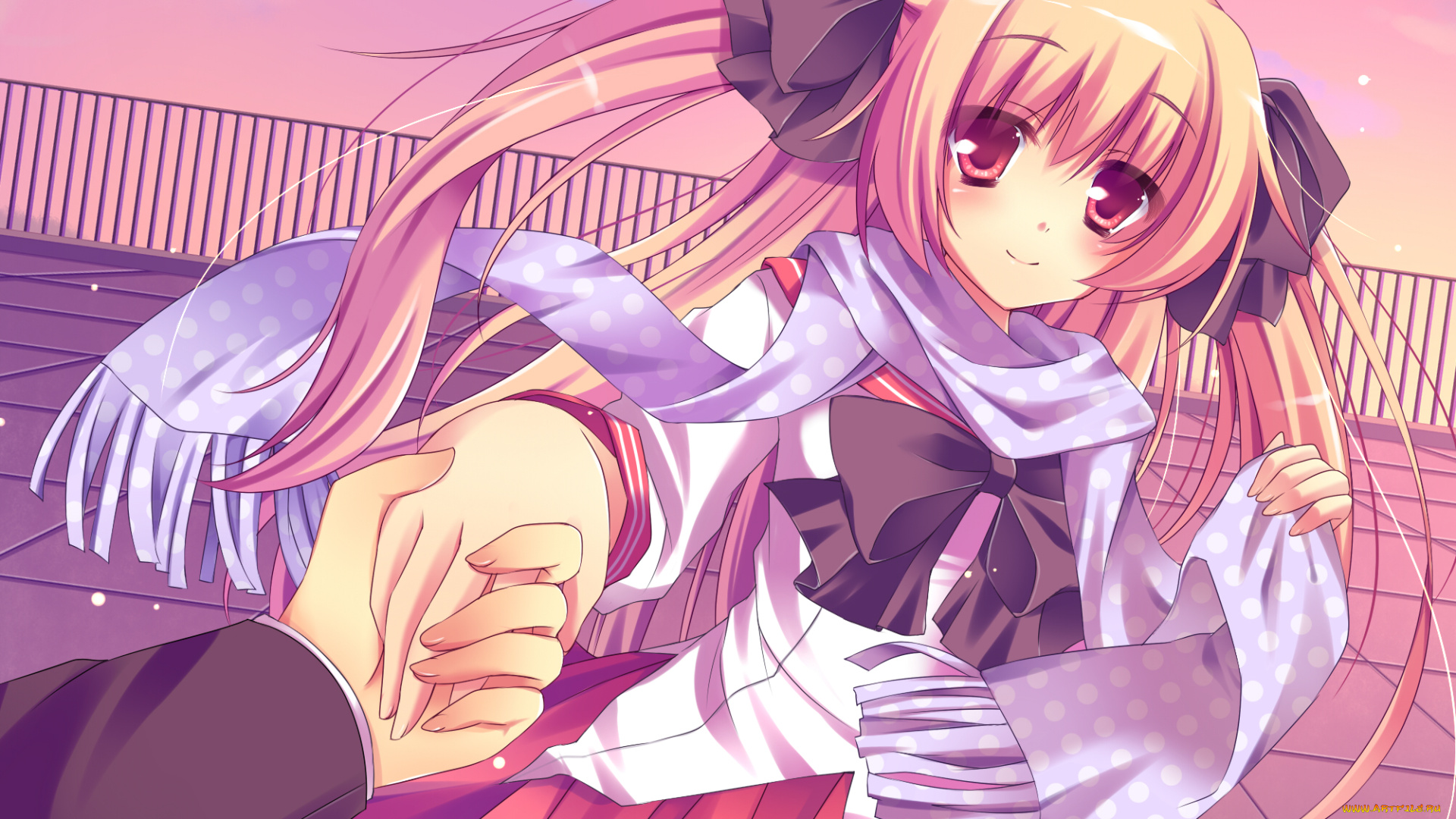 аниме, unknown, , другое, взгляд, фон, девушка