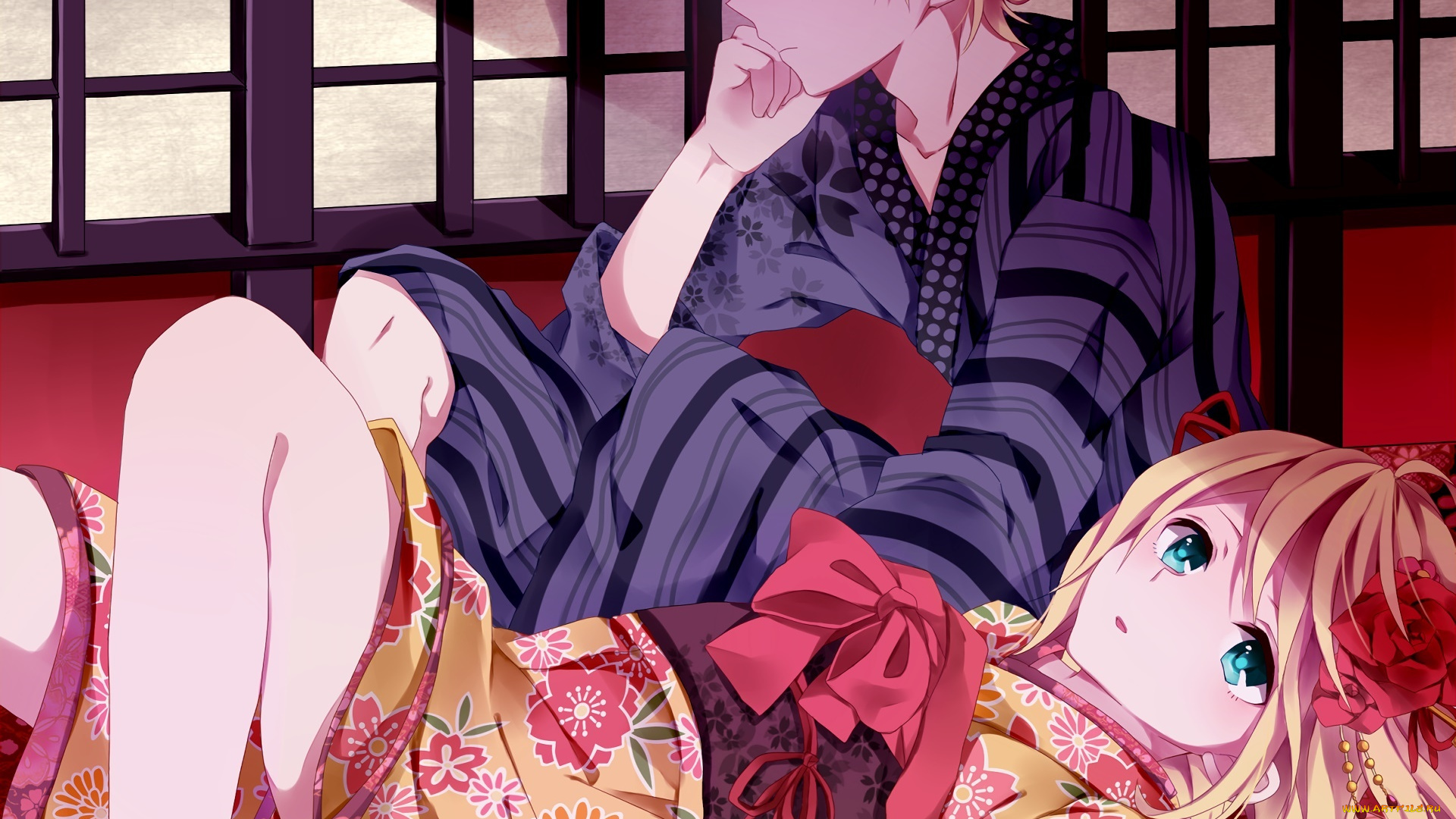 аниме, vocaloid, взгляд, девушка, фон