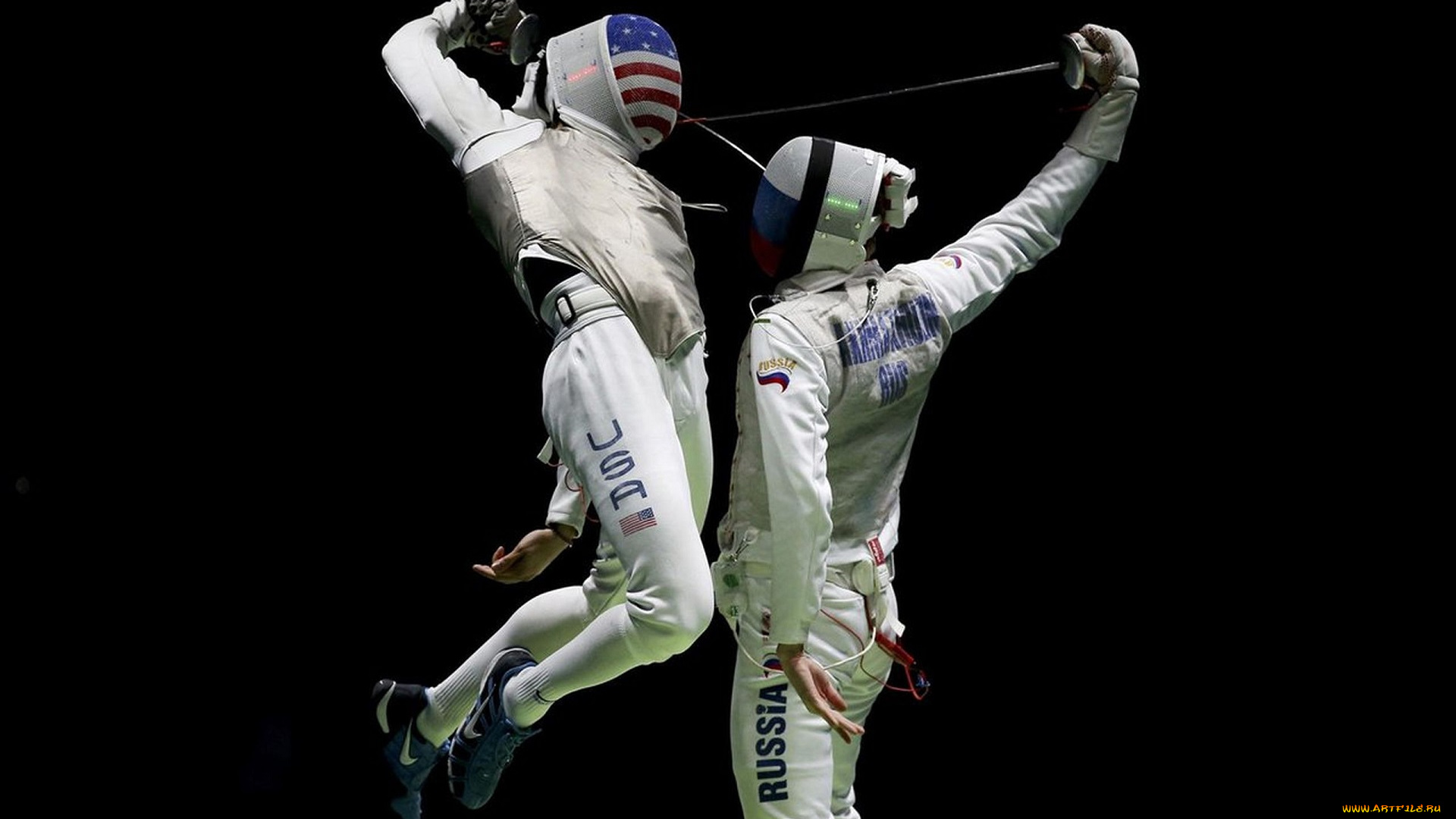 спорт, фехтование, россия, сша, парни, рапира