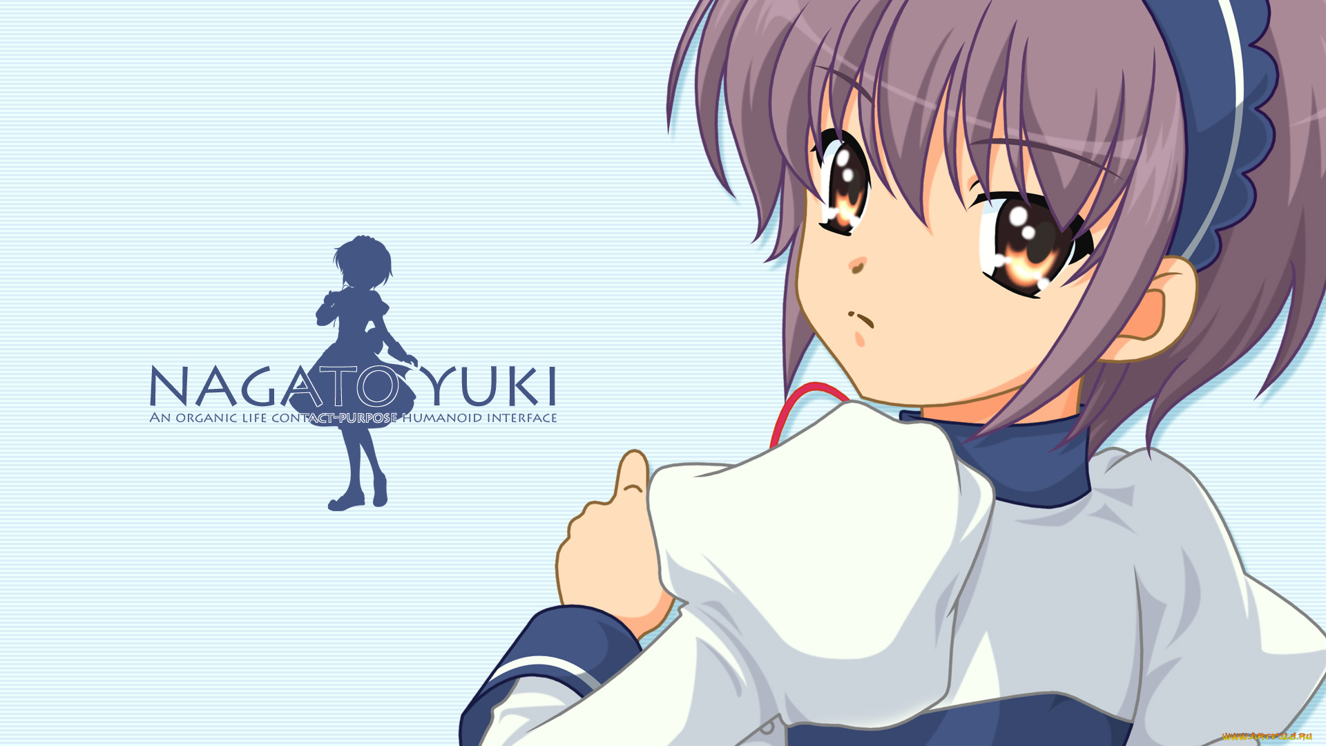 the, melancholy, of, haruhi, suzumiya, аниме, девушка, взгляд, фон