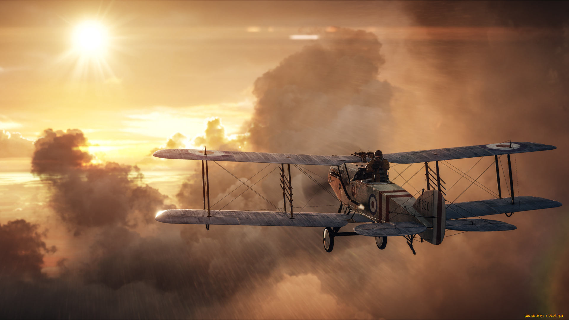 видео, игры, battlefield, 1, самолет, полет