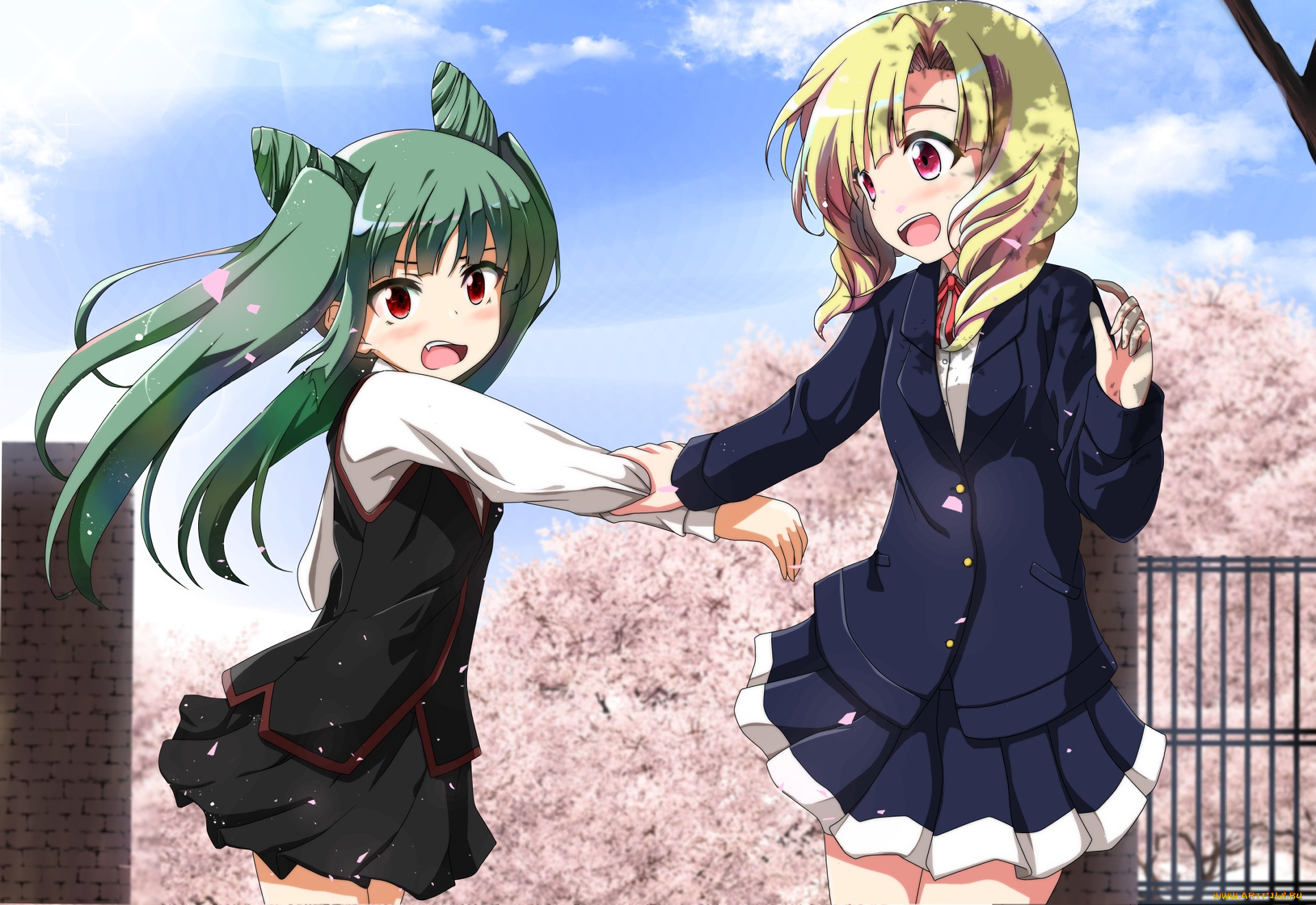 аниме, unknown, , другое, взгляд, девушки, фон