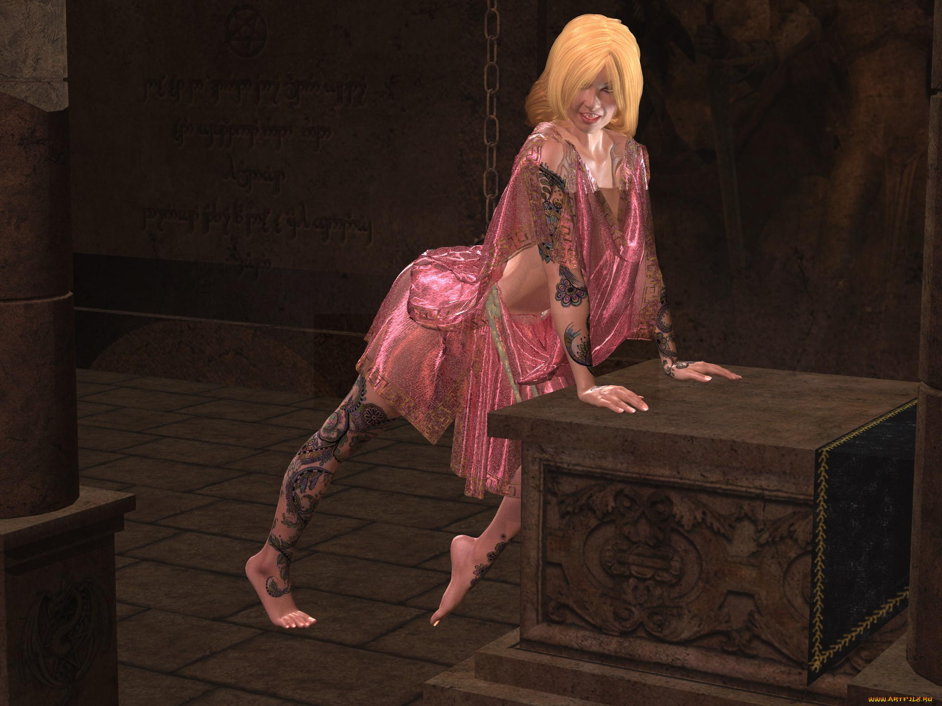 3д, графика, люди, , people, девушка, взгляд, фон, тату