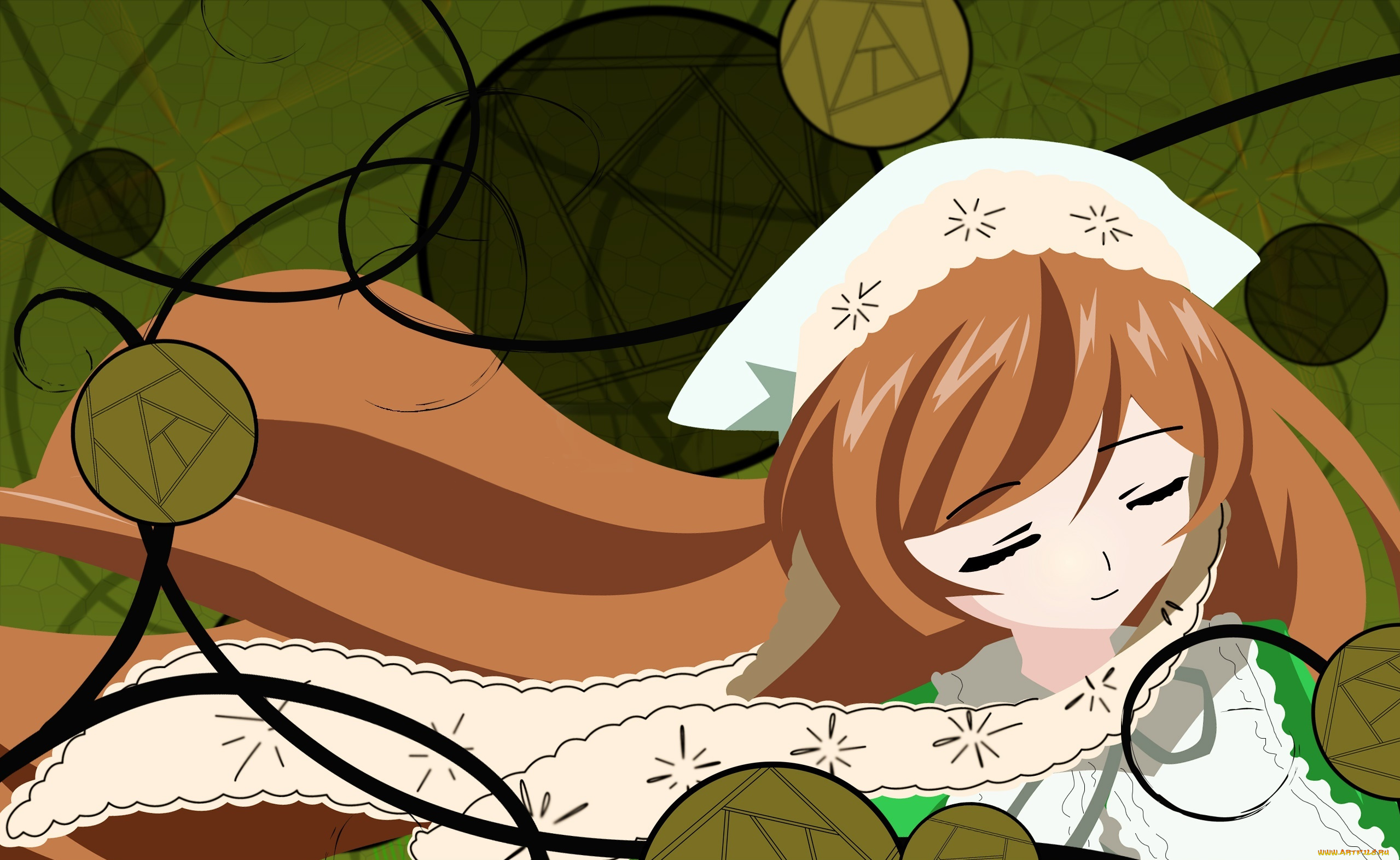 аниме, rozen, maiden, девушка, взгляд, фон