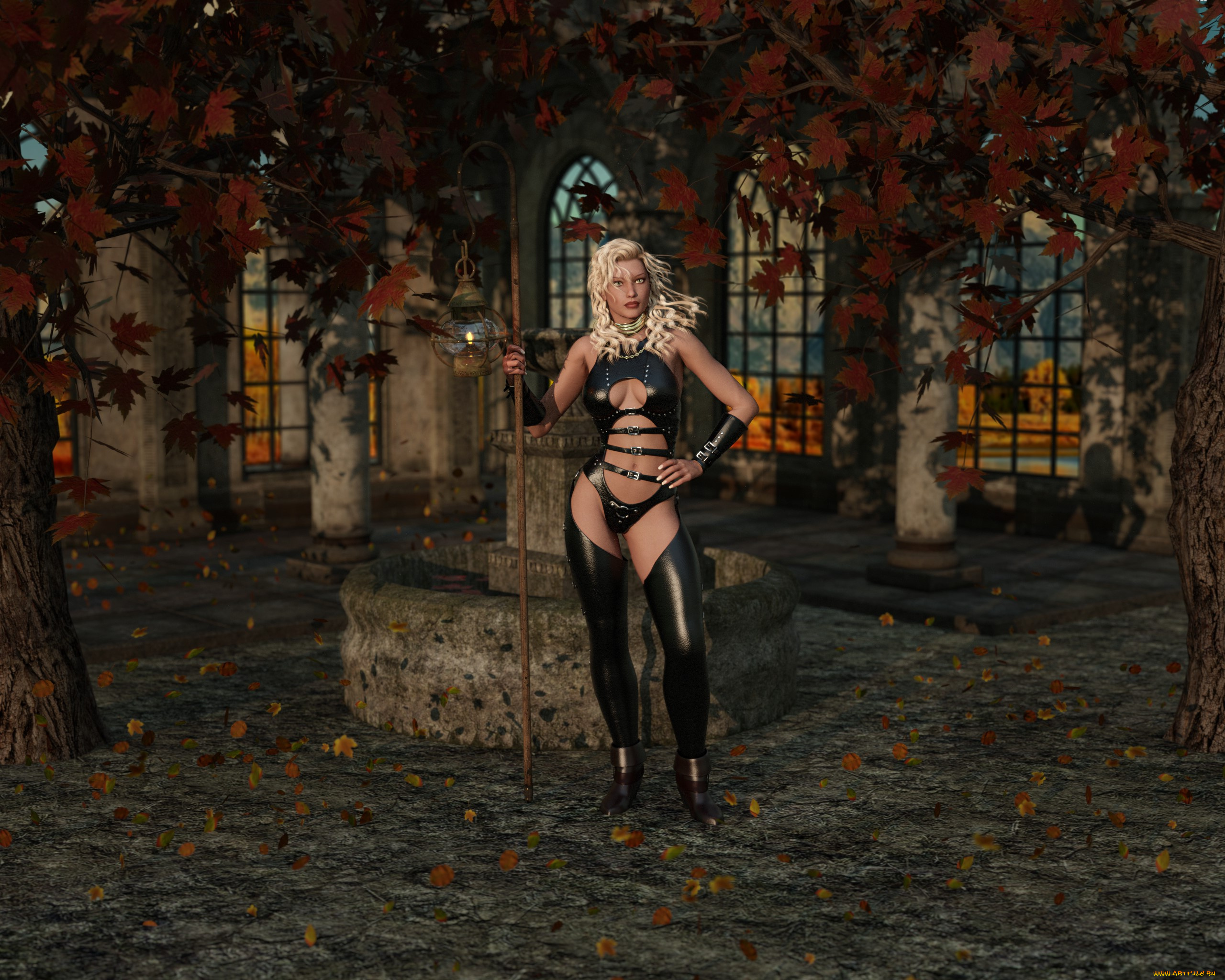 3д, графика, фантазия, , fantasy, девушка, взгляд, фон