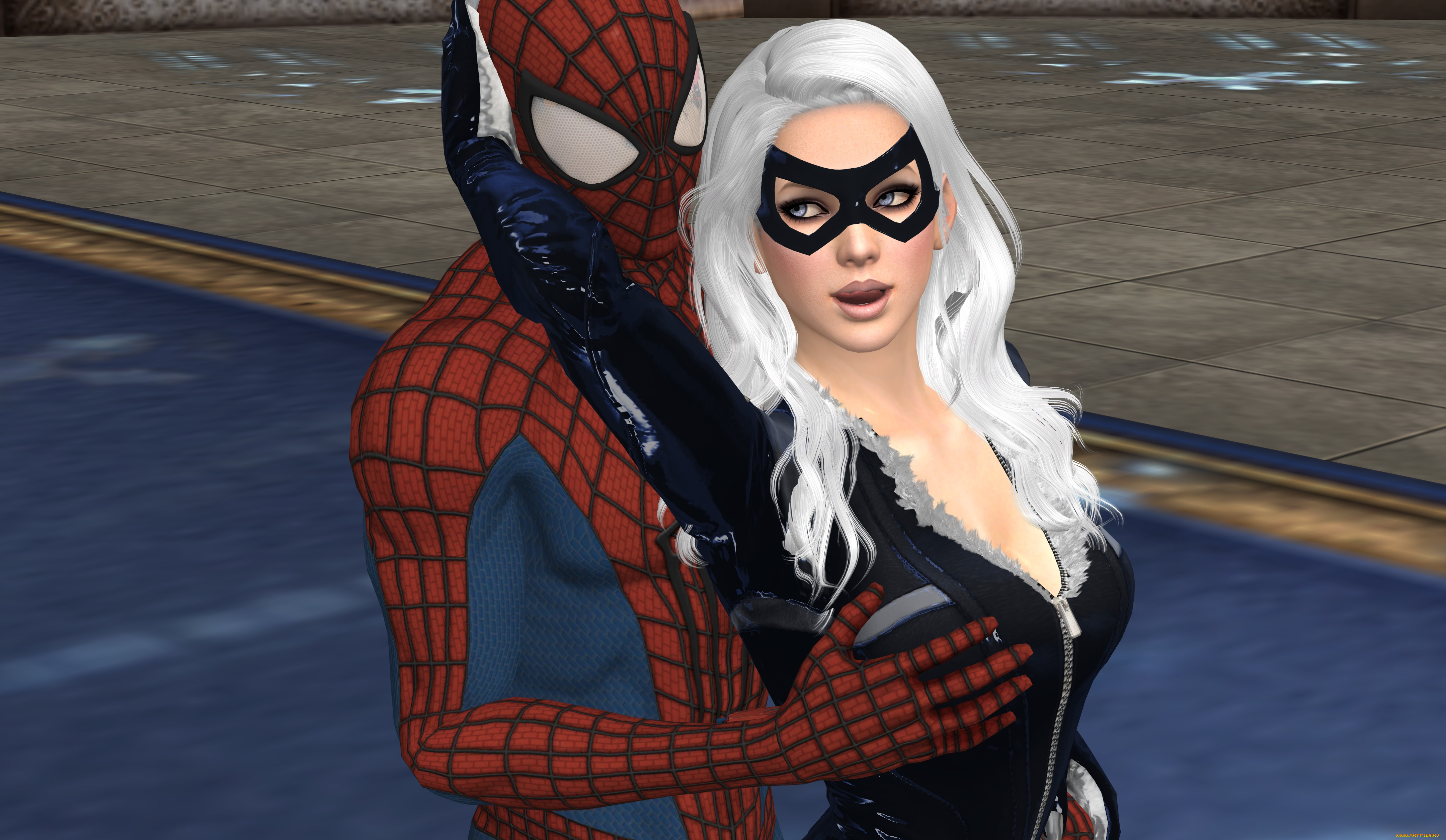 3д, графика, фантазия, , fantasy, человек, паук, маска, взгляд, девушка, фон