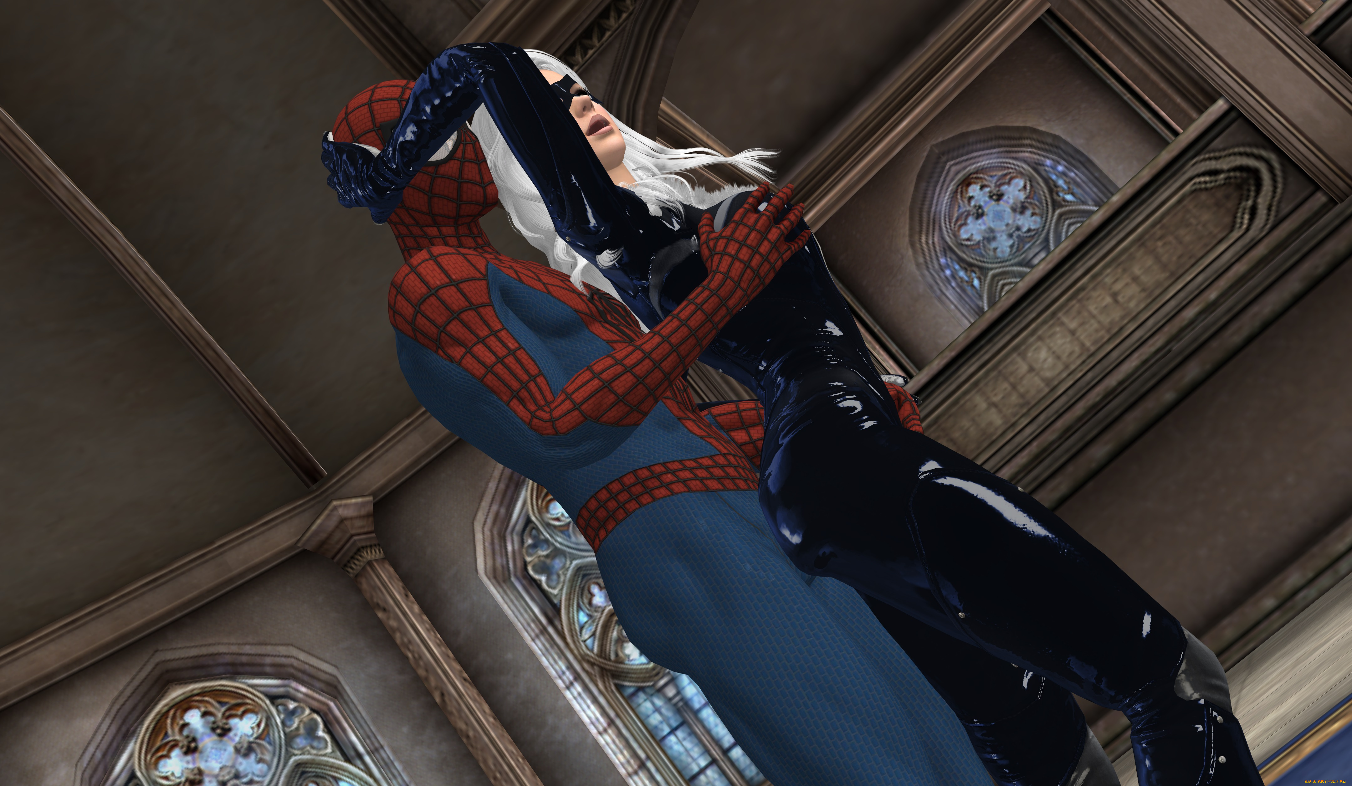 3д, графика, фантазия, , fantasy, взгляд, маска, фон, девушка, человек, паук