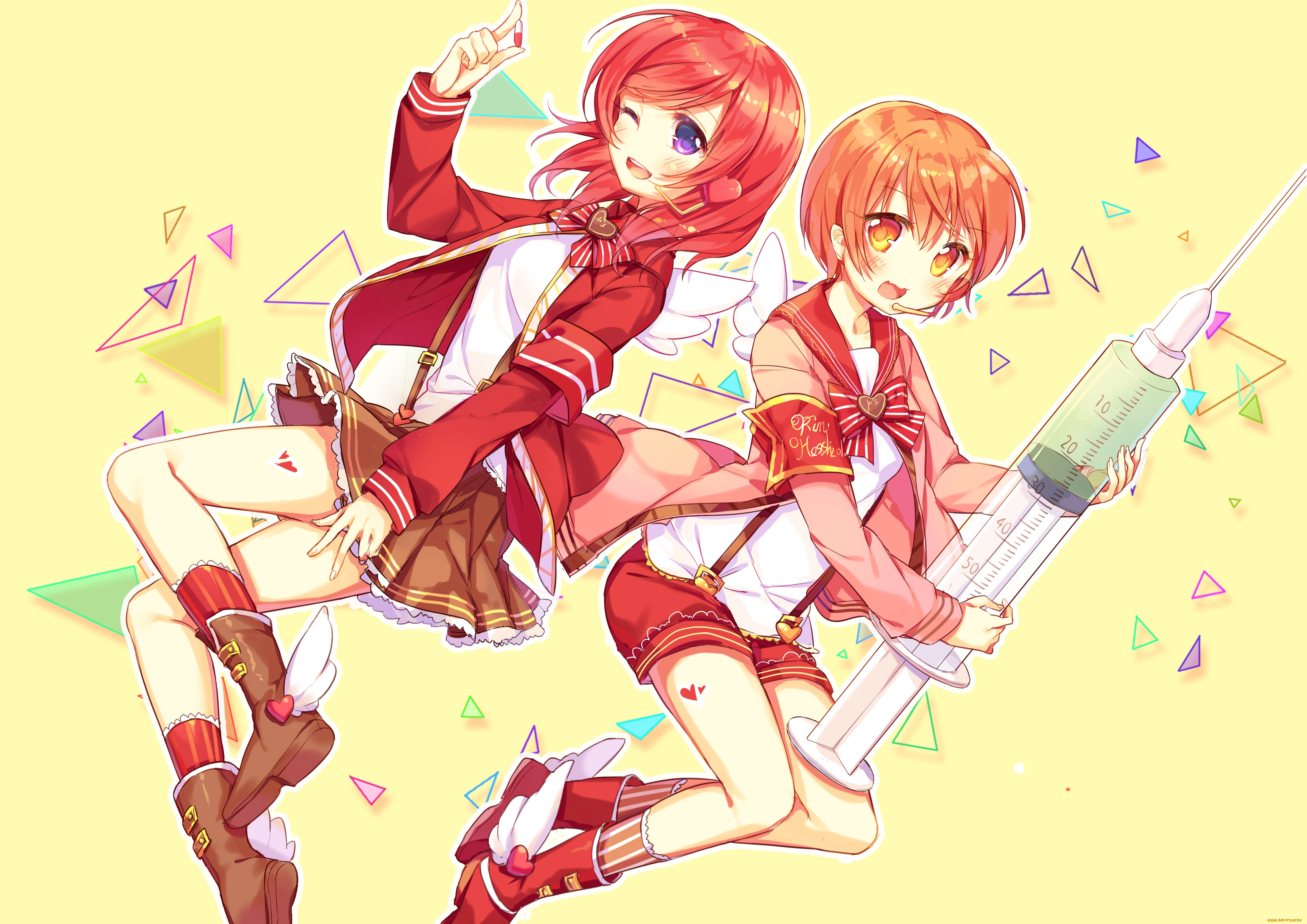 аниме, love, live, , school, idol, project, hoshizora, rin, nishikino, maki