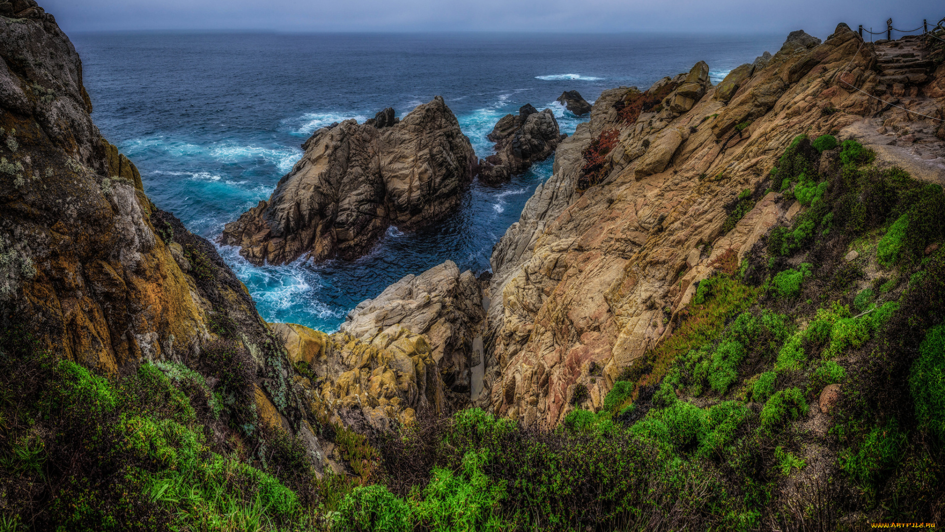 природа, побережье, простор