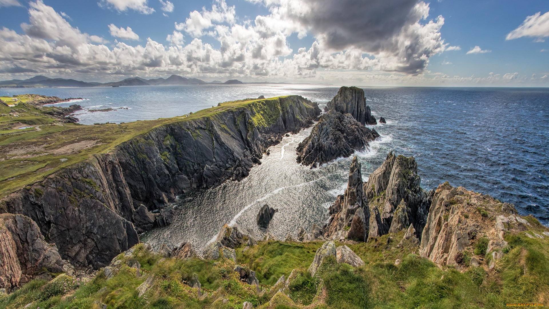 природа, побережье, простор