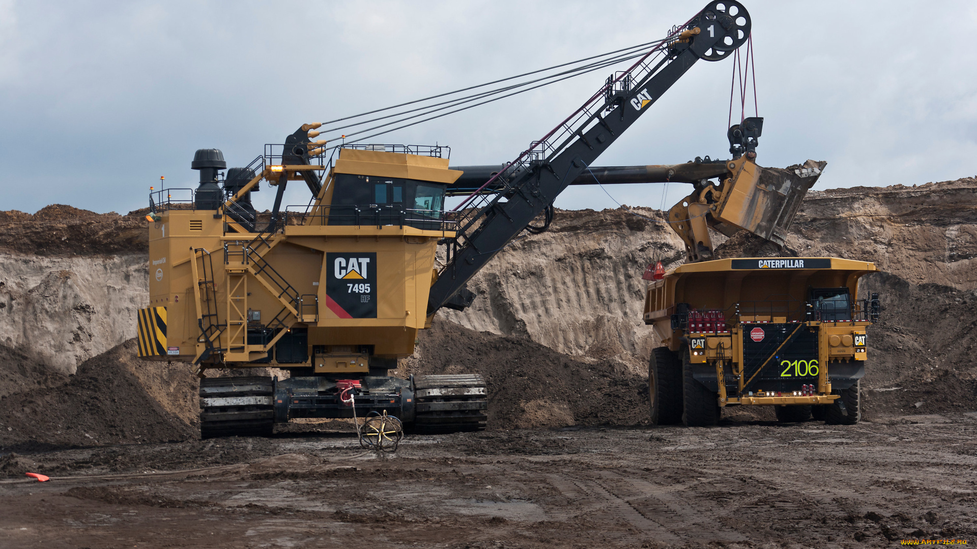 техника, экскаваторы, caterpillar