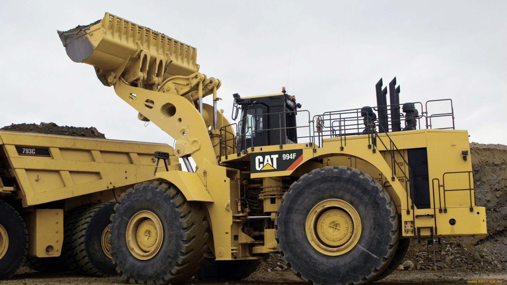 техника, фронтальные, погрузчики, caterpillar