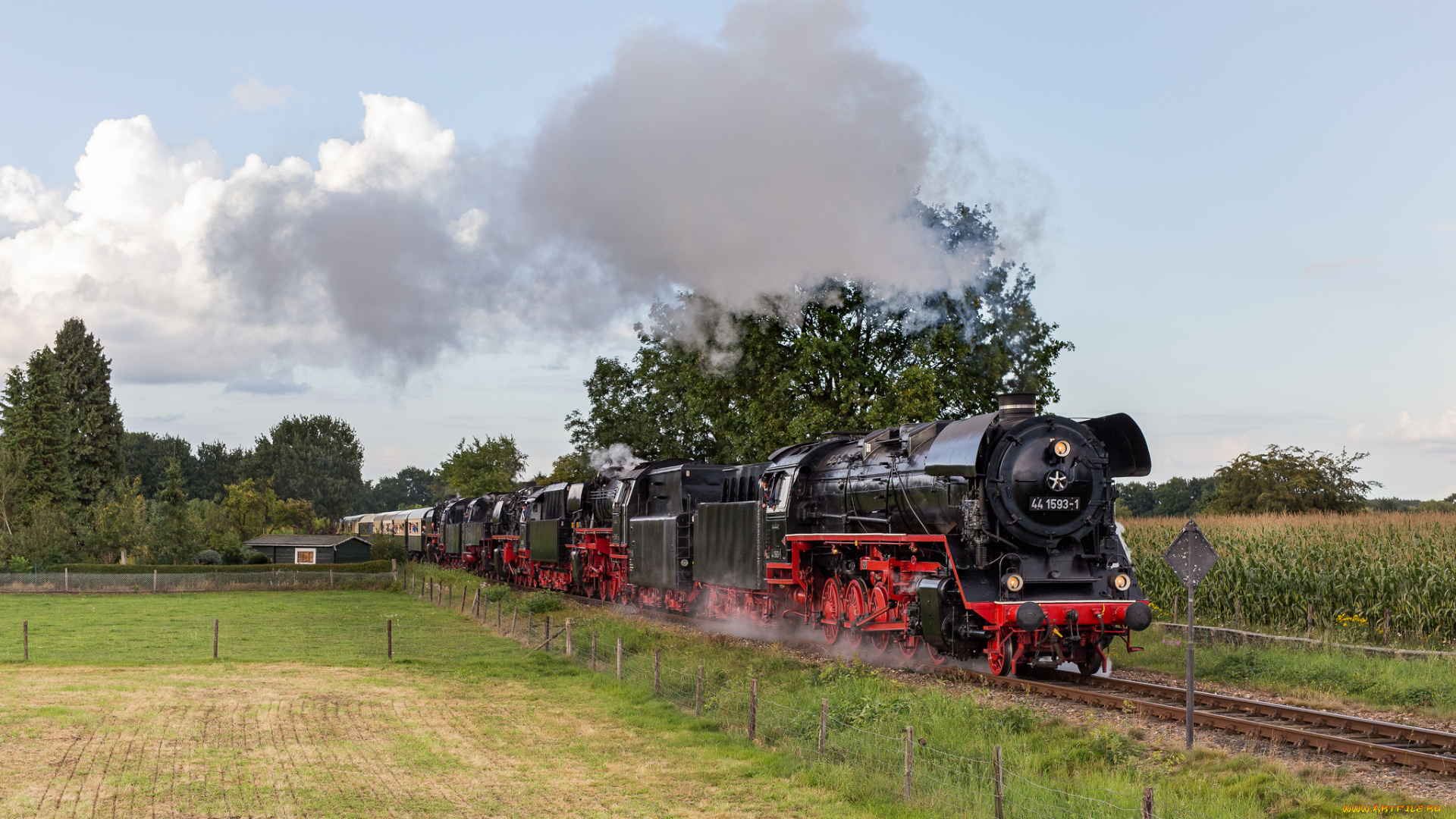 техника, паровозы, локомотив, состав