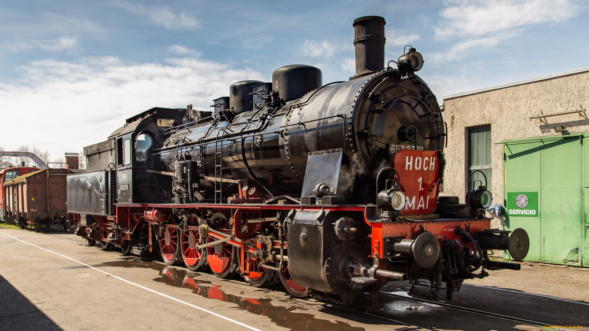 техника, паровозы, локомотив, состав