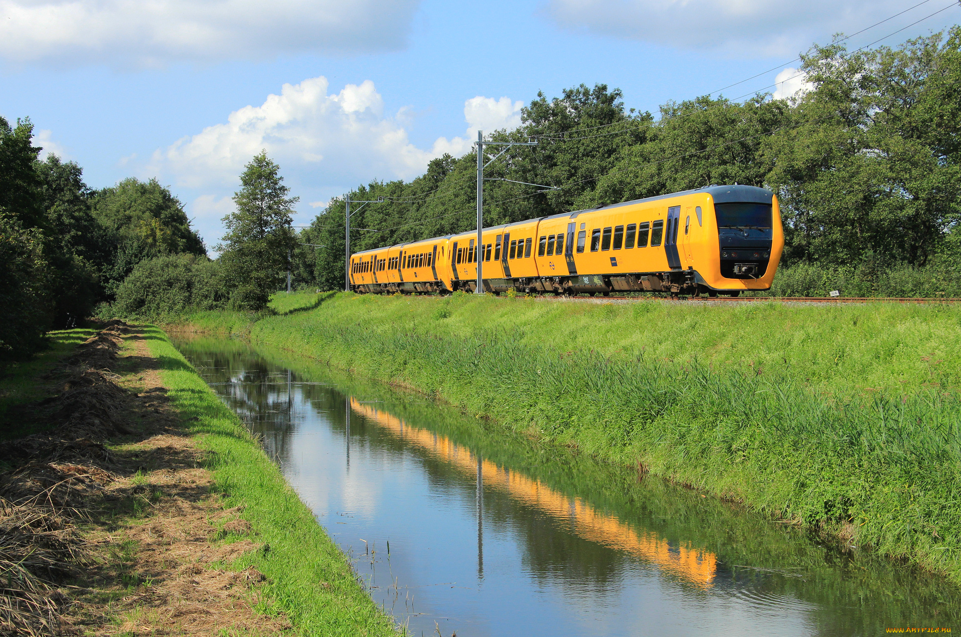 техника, поезда, локомотив, состав