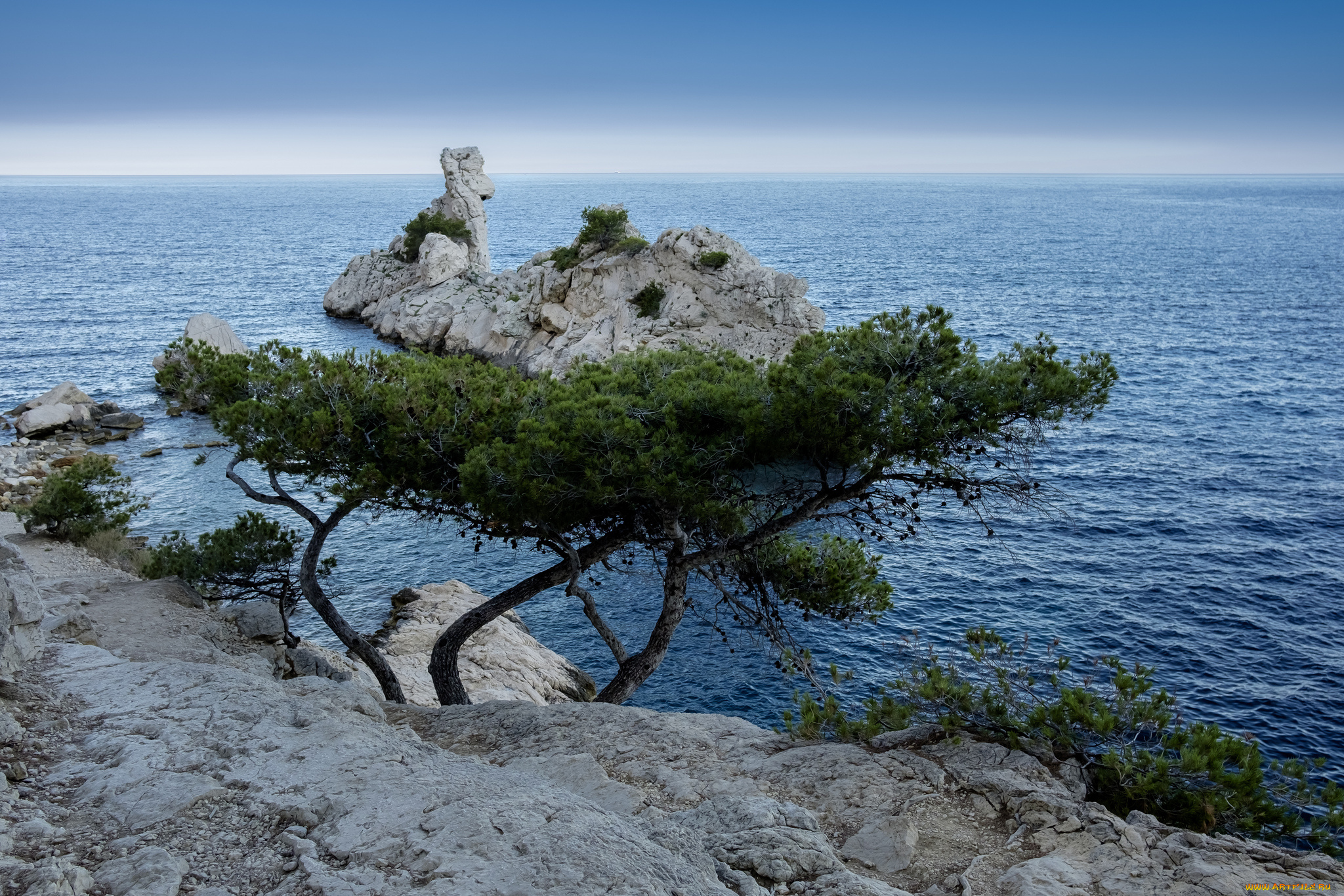 природа, побережье, простор