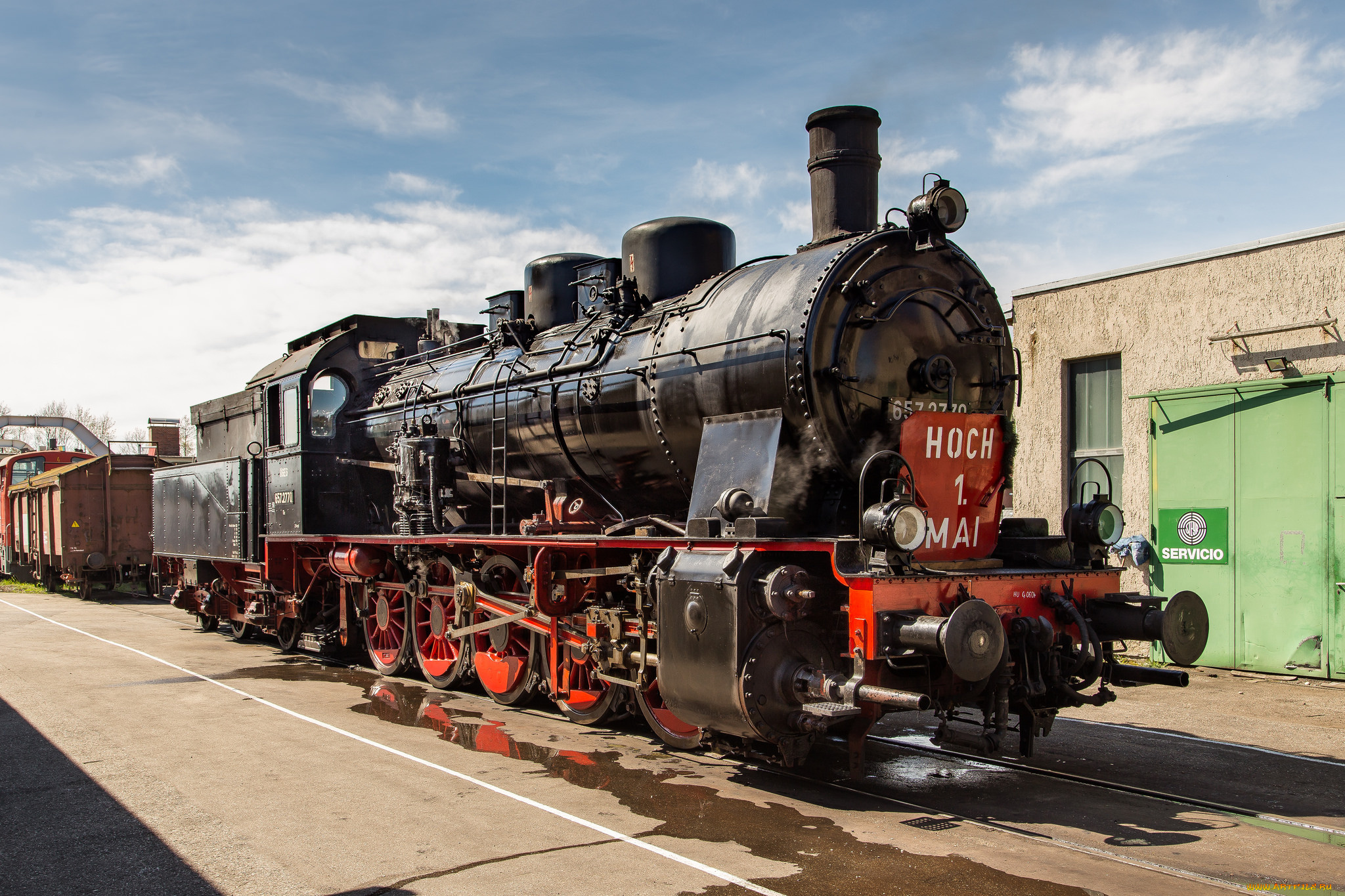 техника, паровозы, локомотив, состав