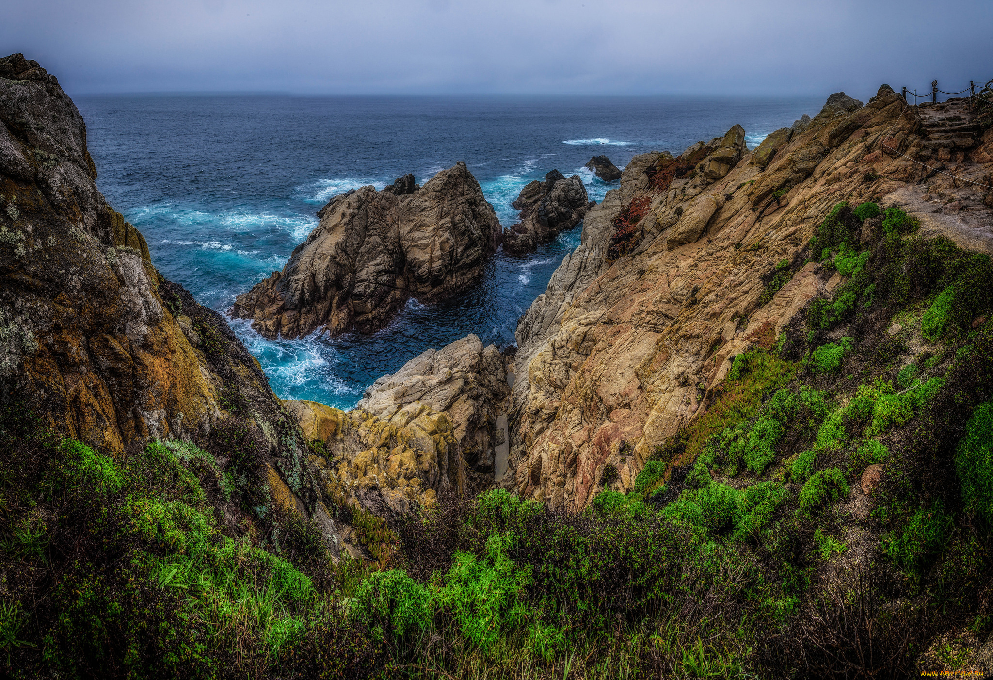 природа, побережье, простор