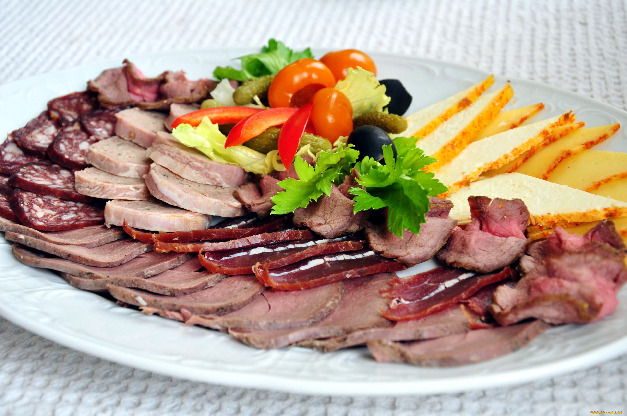 еда, колбасные, изделия, ассорти, нарезка