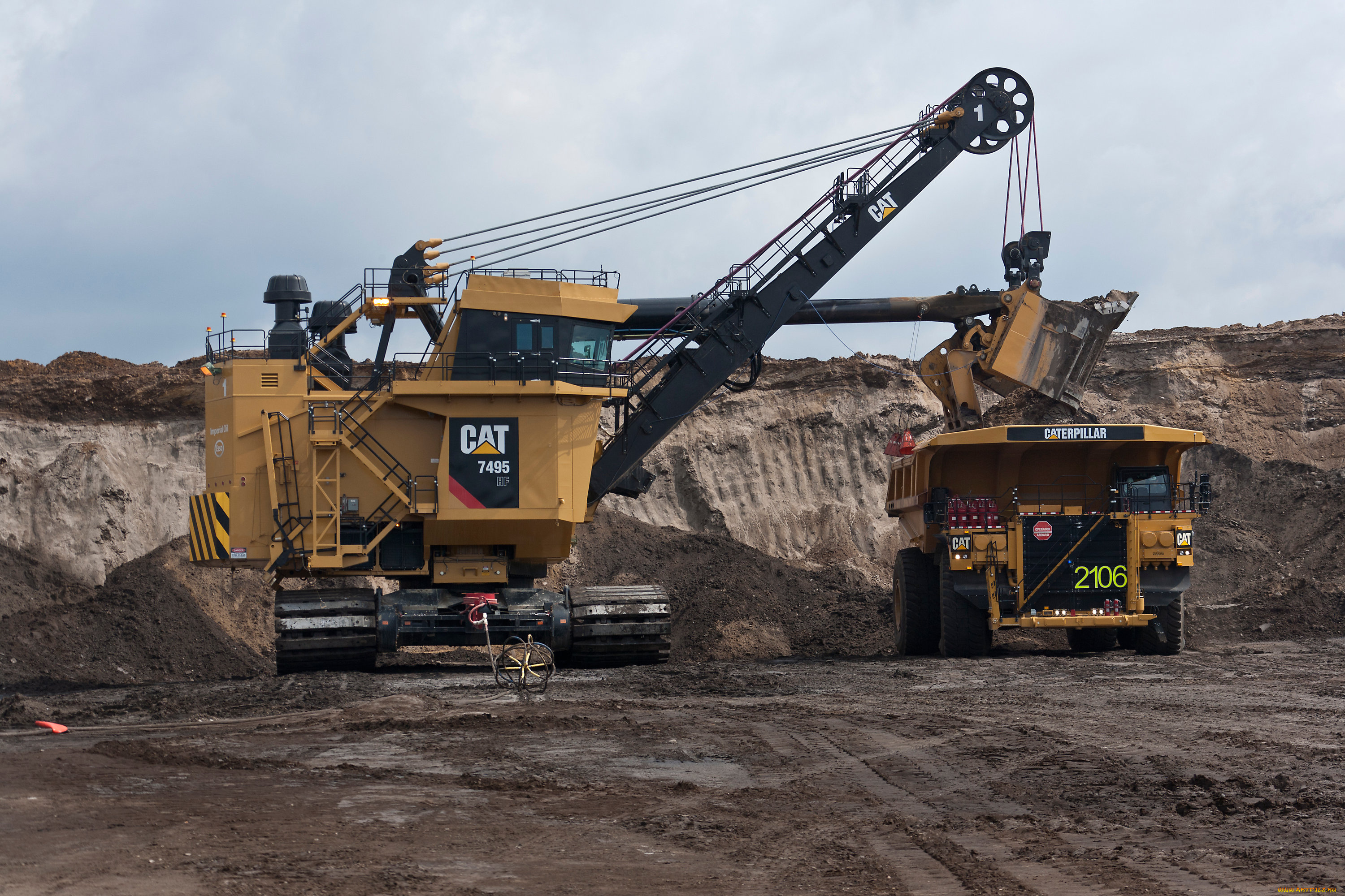 техника, экскаваторы, caterpillar