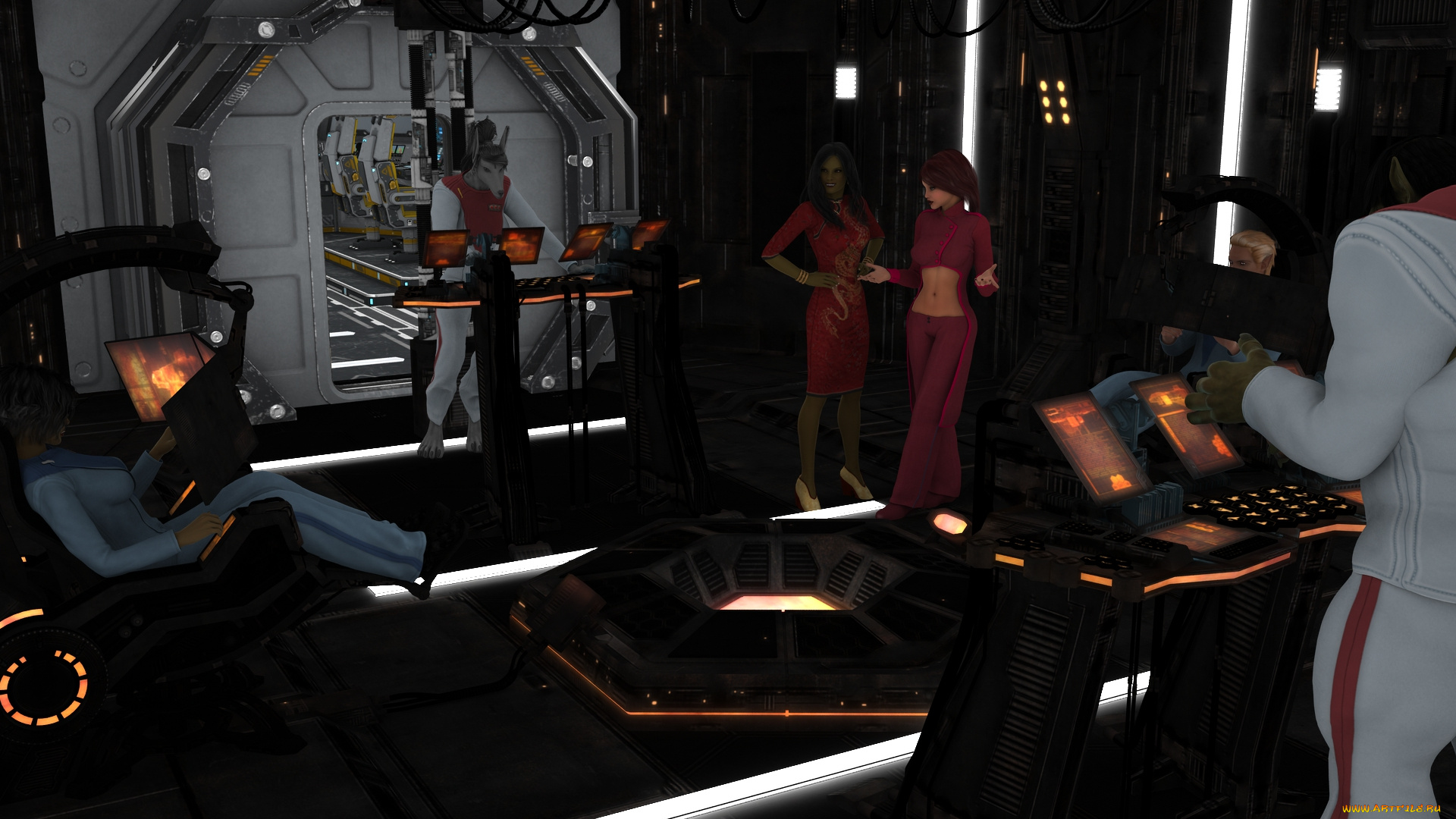 3д, графика, фантазия, , fantasy, девушка, фон, взгляд