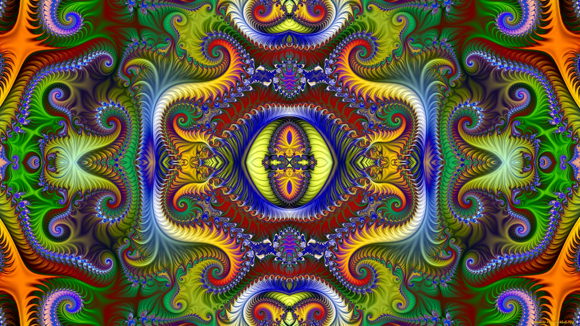 3д, графика, фракталы, , fractal, фон, узор, цвет