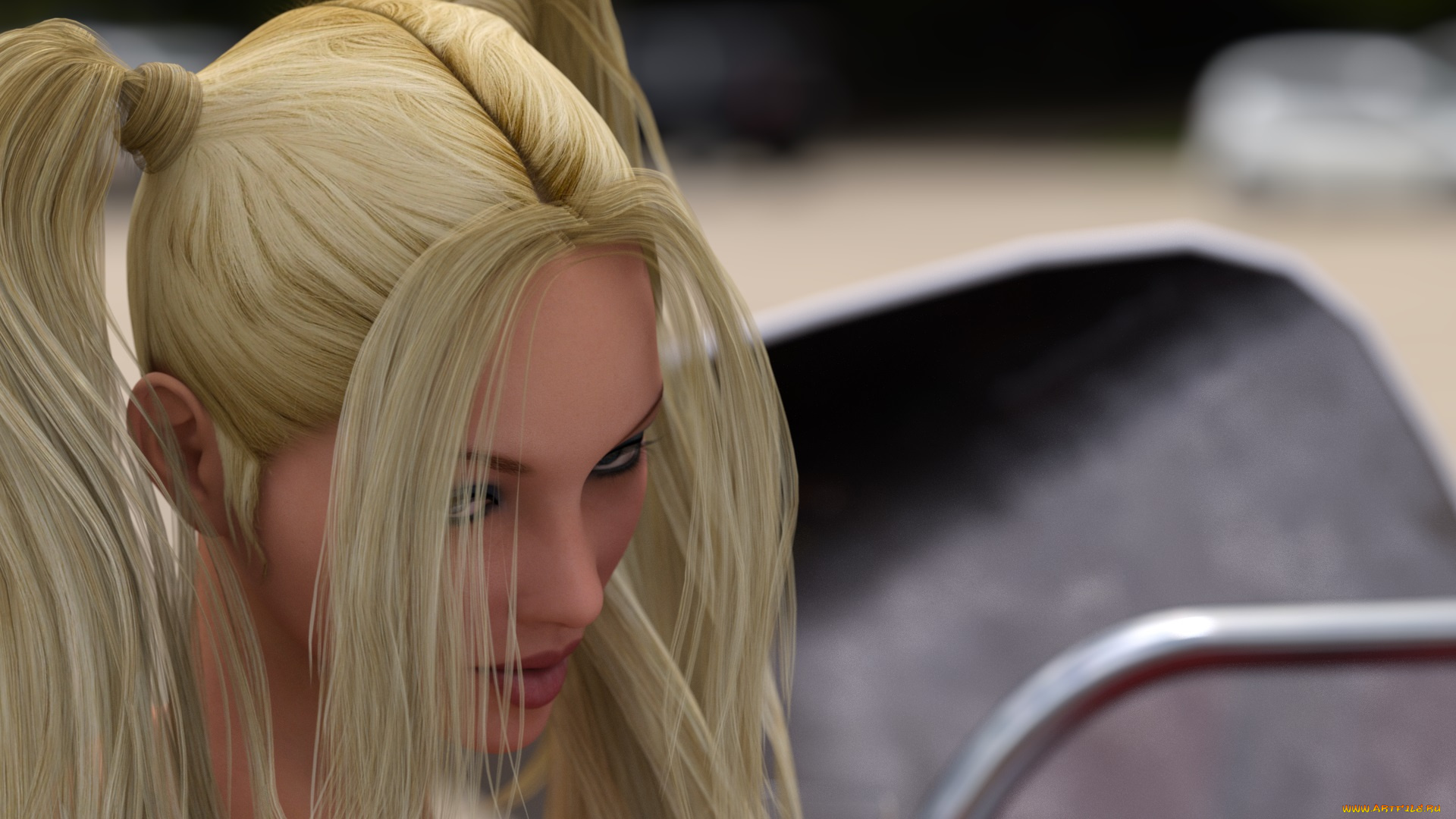 3д, графика, портрет, , portraits, фон, взгляд, девушка