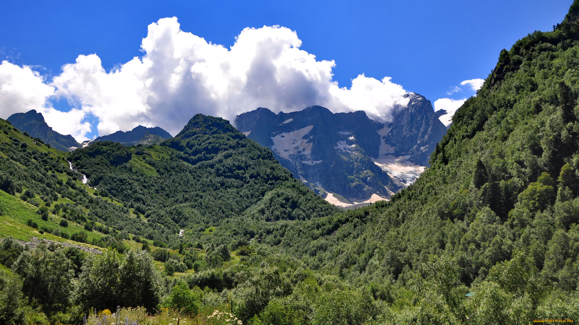 ущелье, гоначхир, природа, горы, гоначхир, россия, ущелье, кавказ