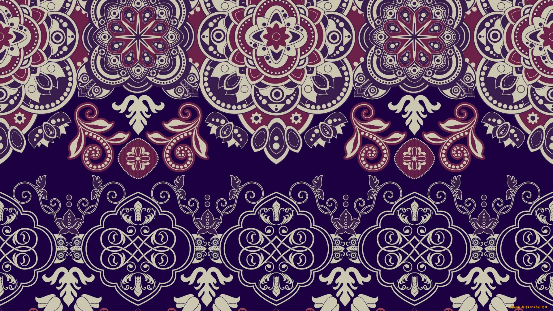 векторная, графика, -графика, , graphics, синий, фон, орнамент, текстура, узор, красный