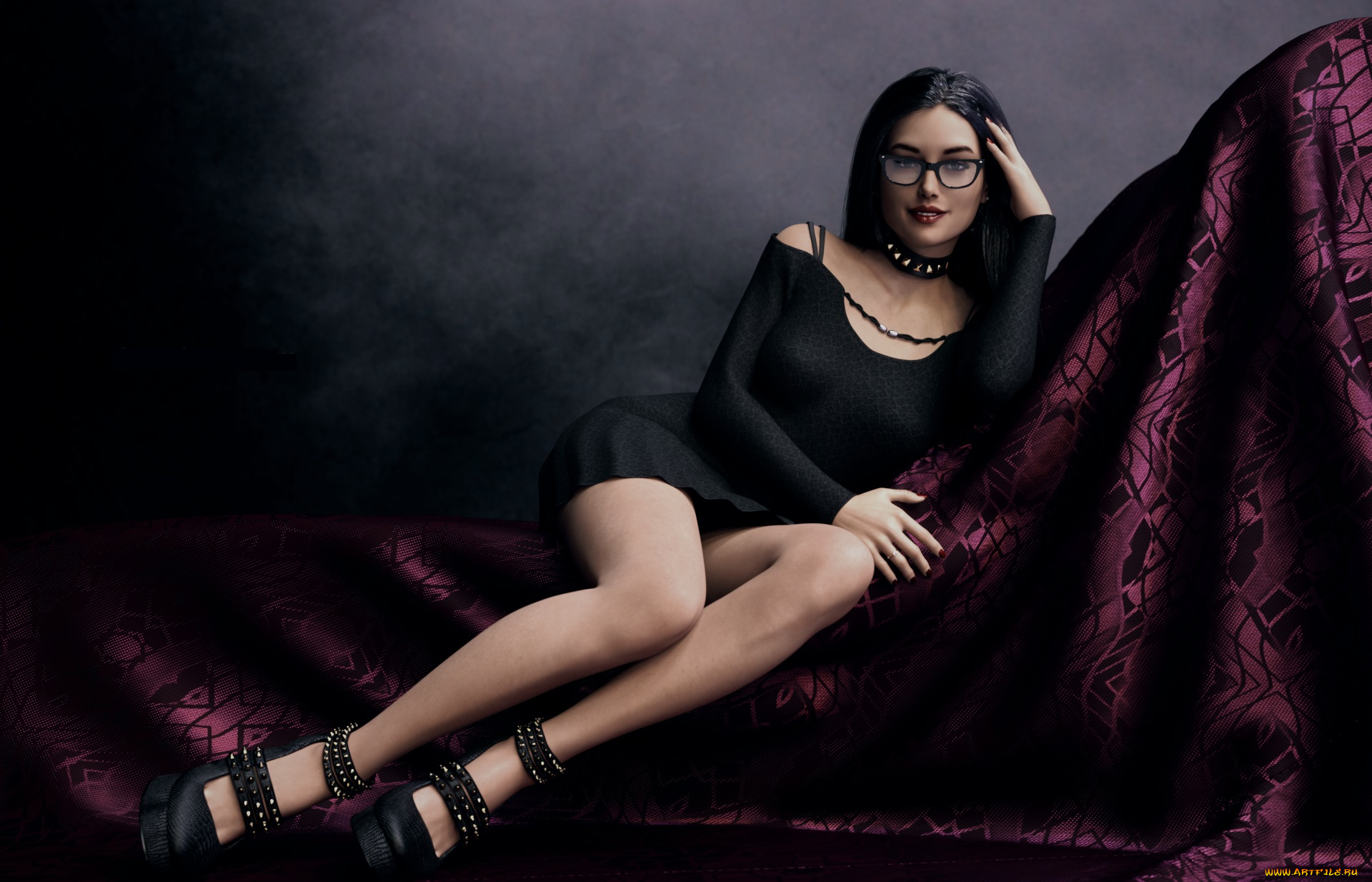 3д, графика, люди, , people, девушка, взгляд, фон