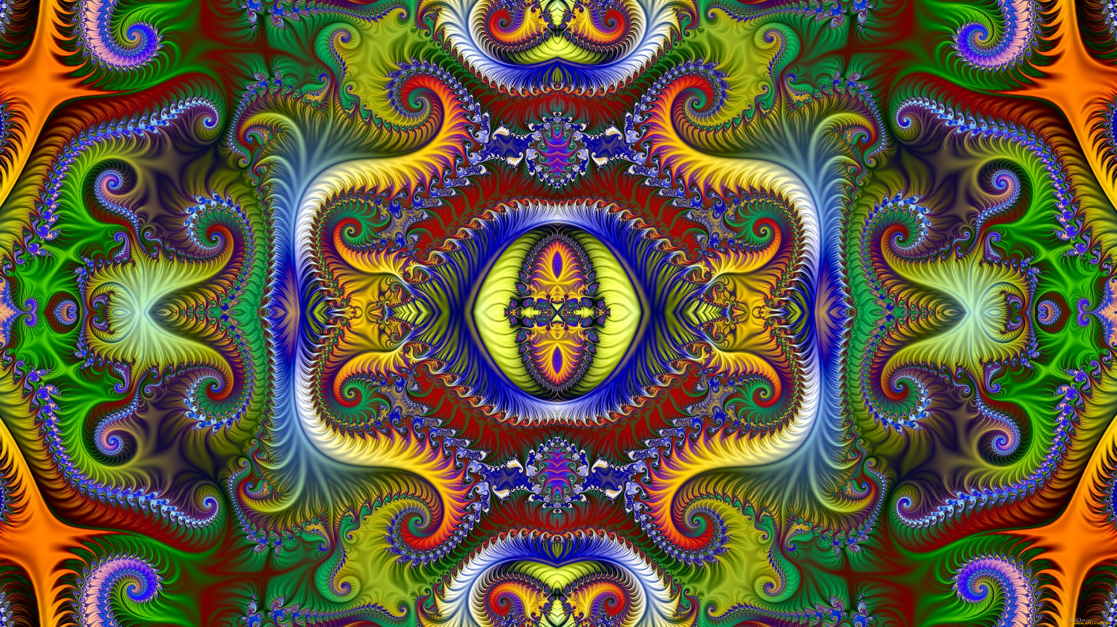 3д, графика, фракталы, , fractal, фон, узор, цвет