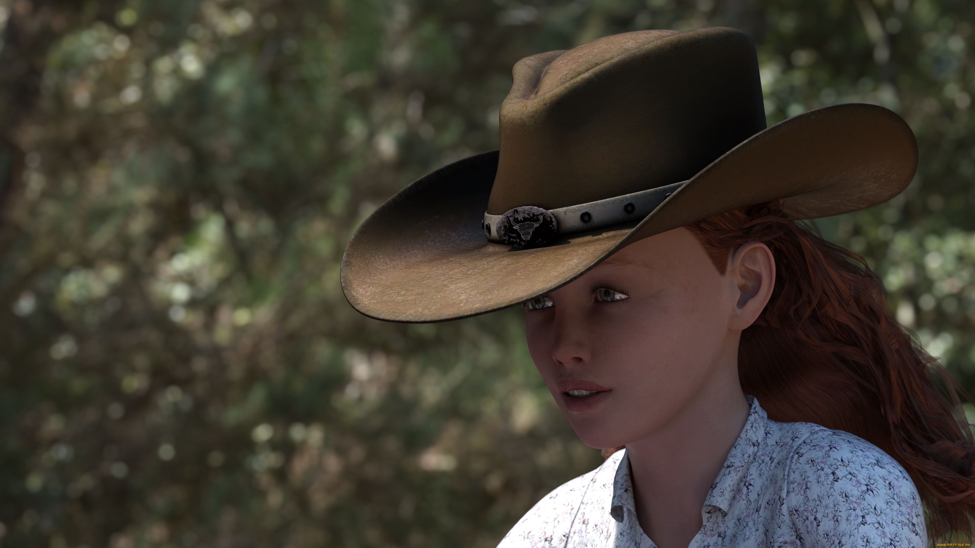 3д, графика, портрет, , portraits, фон, взгляд, девочка