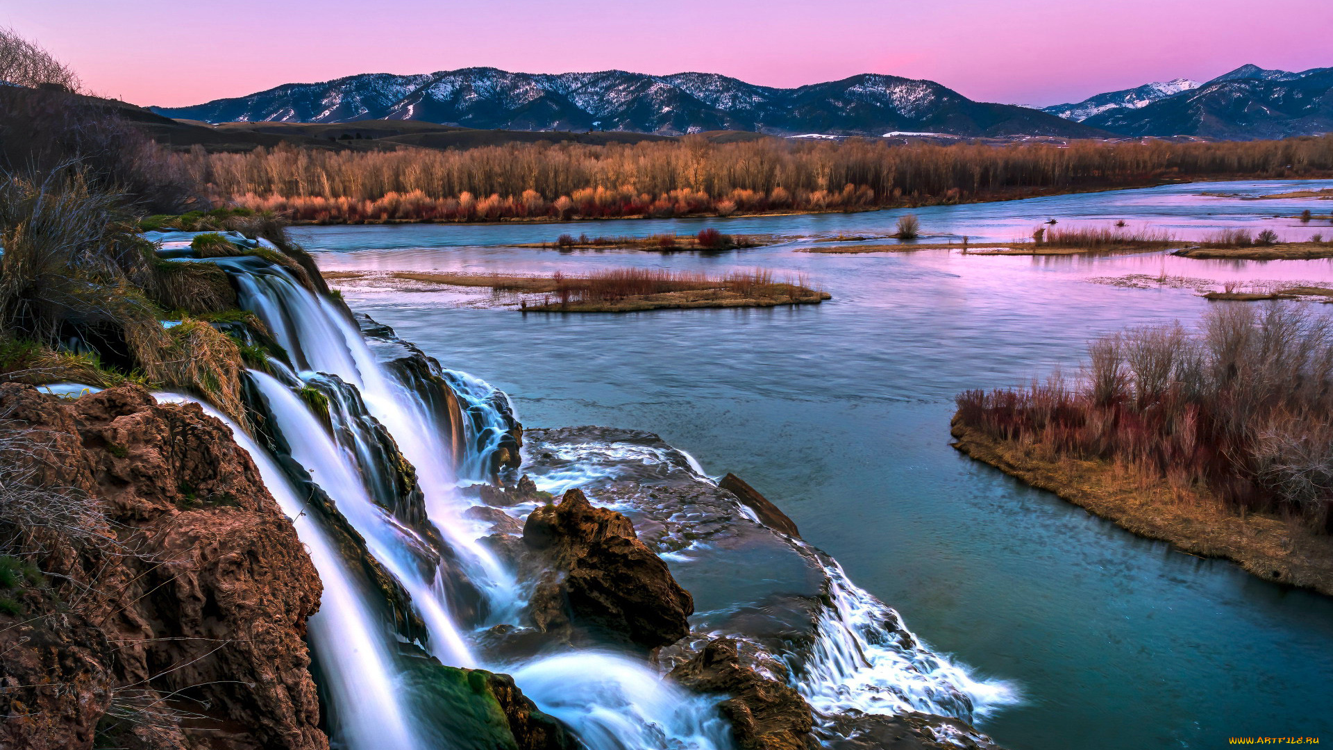 природа, водопады, вода, водопад, поток