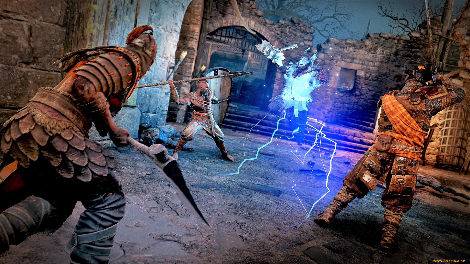 видео, игры, for, honor, , wrath, of, the, jormungandr, воины, крепость