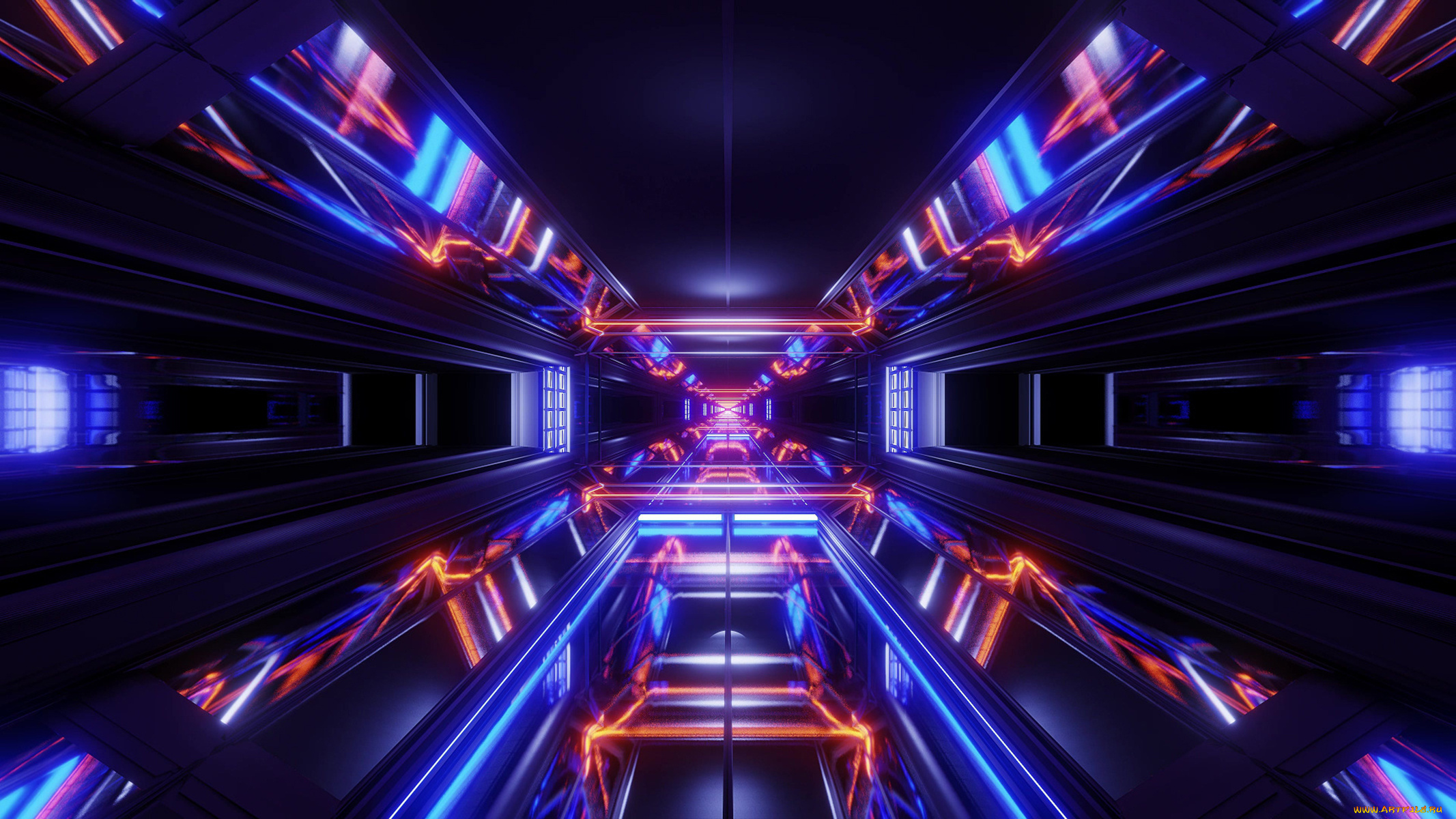 3д, графика, абстракция, , abstract, движение, коридор, путь, космос, скорость, фантастика, тунель